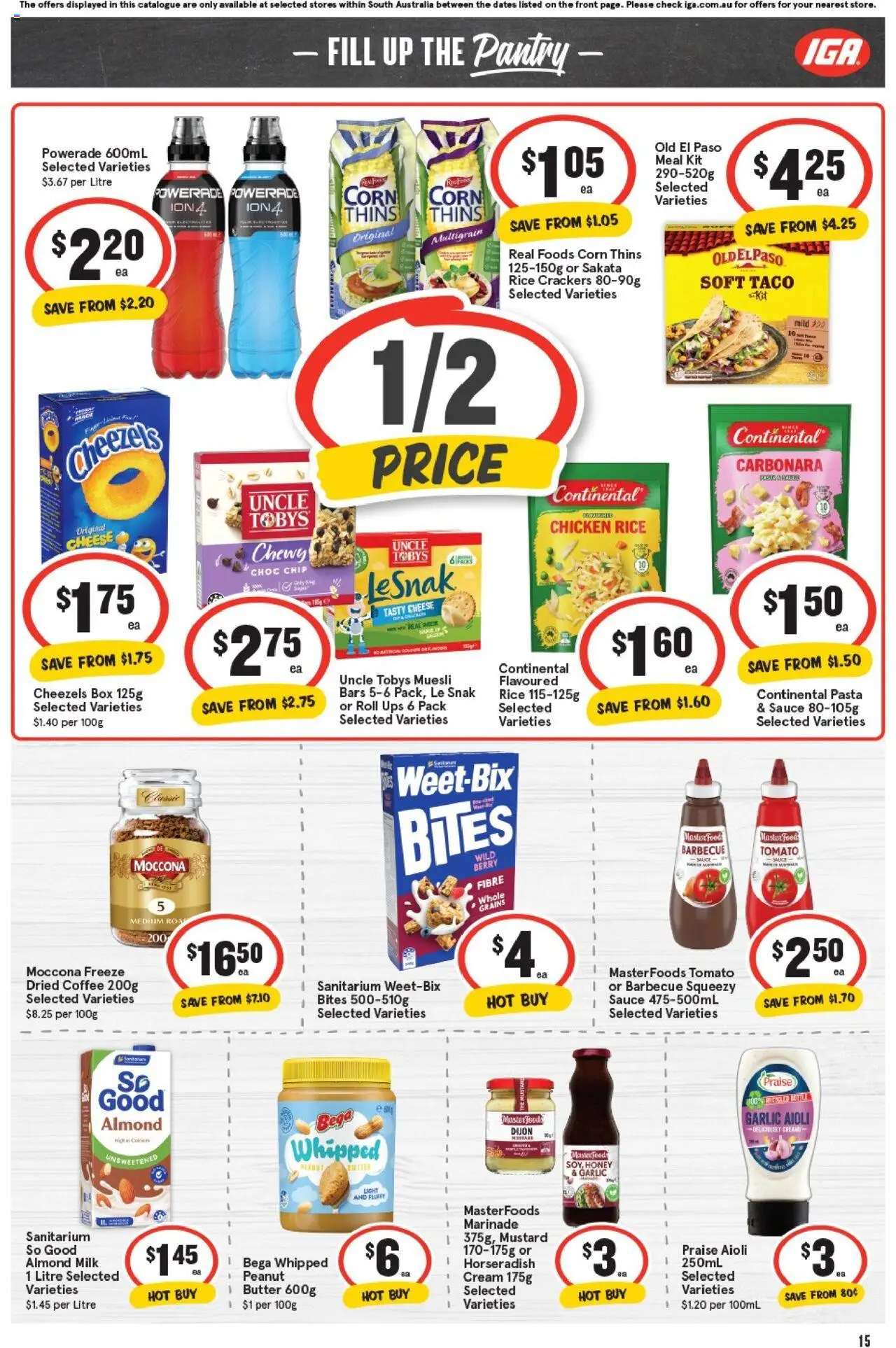 IGA catalogue - valid from 22.10.2025 | Page: 11 | Products: Crackers, Coffee, Rice, Cream