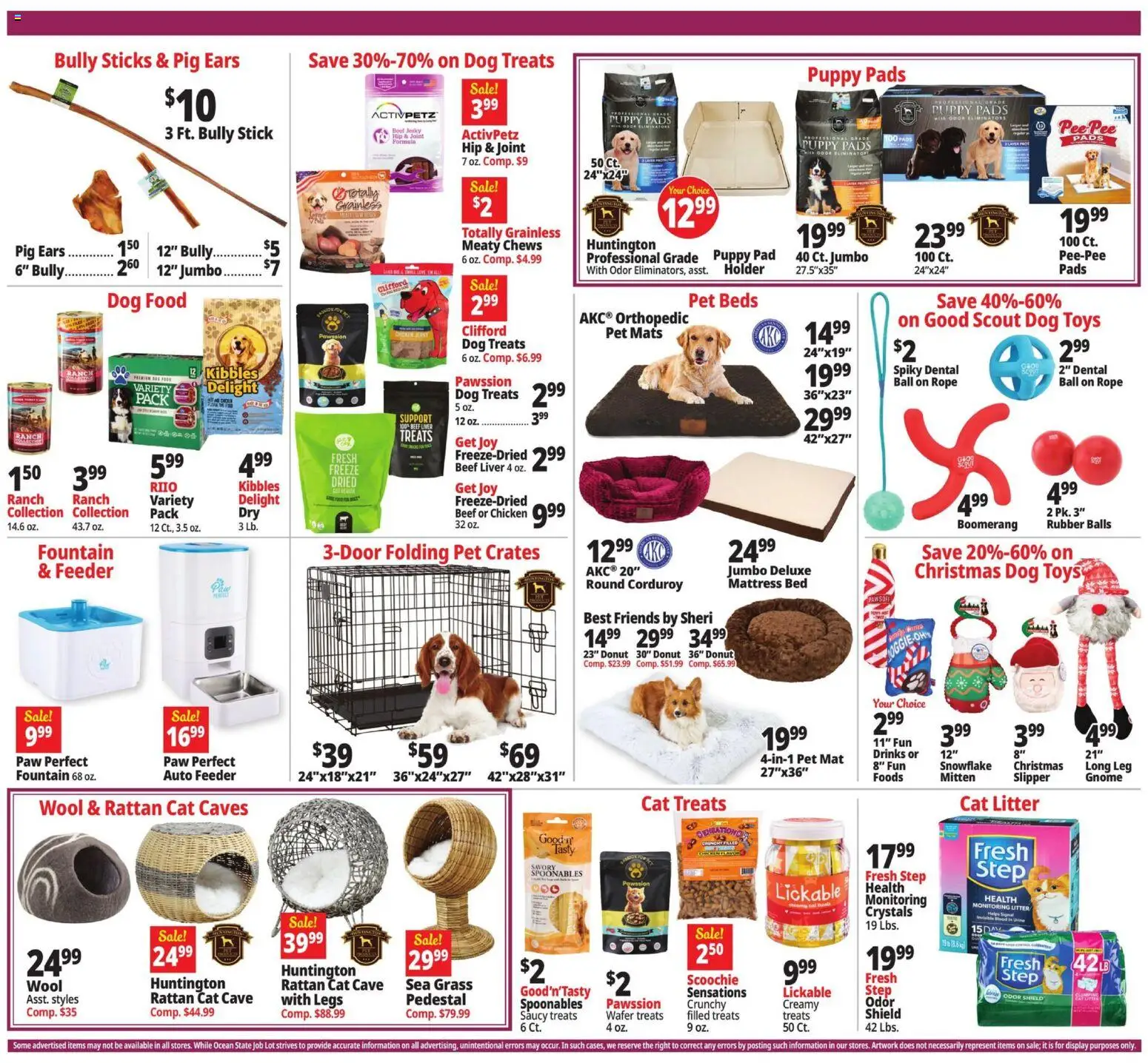 Ocean State Job Lot Weekly Ad - valid from 13.11.2025 | Page: 15 | Products: Dog Treats, Pet Mat, Beef, Pads
