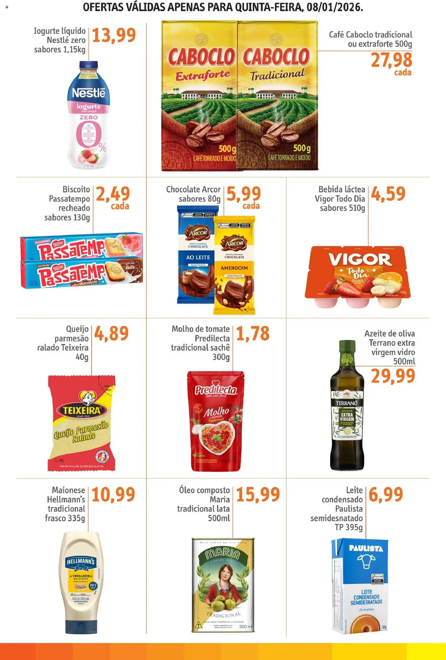 Sonda Folheto - válido de 08.01.2026 | Página: 2 | Produtos: Amendoim, Queijo, Queijo parmesão, Azeite