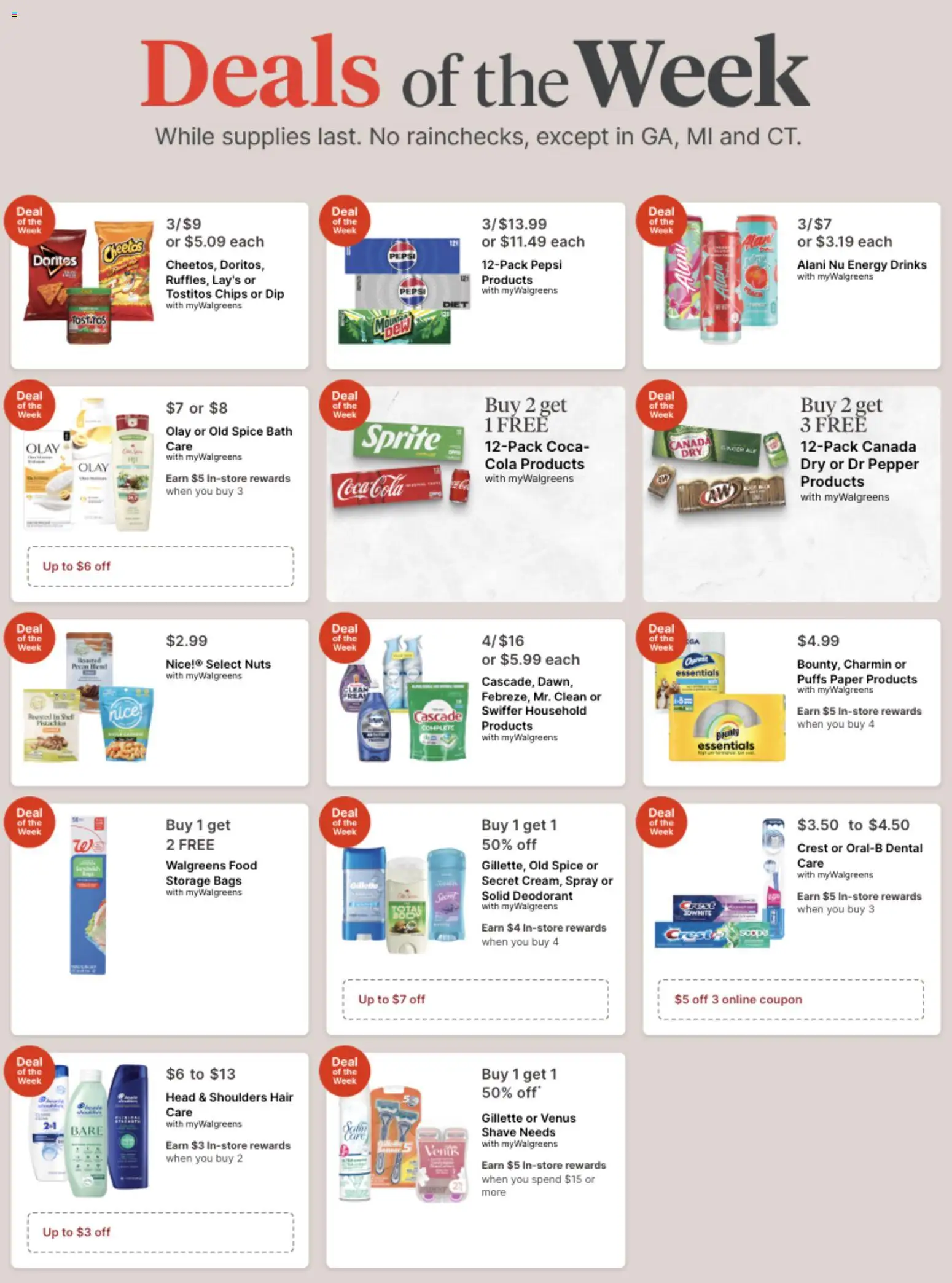 Walgreens Weekly Ad - valid from 26.10.2025 | Page: 1 | Products: Bath, Deodorant, Chips, Pepper