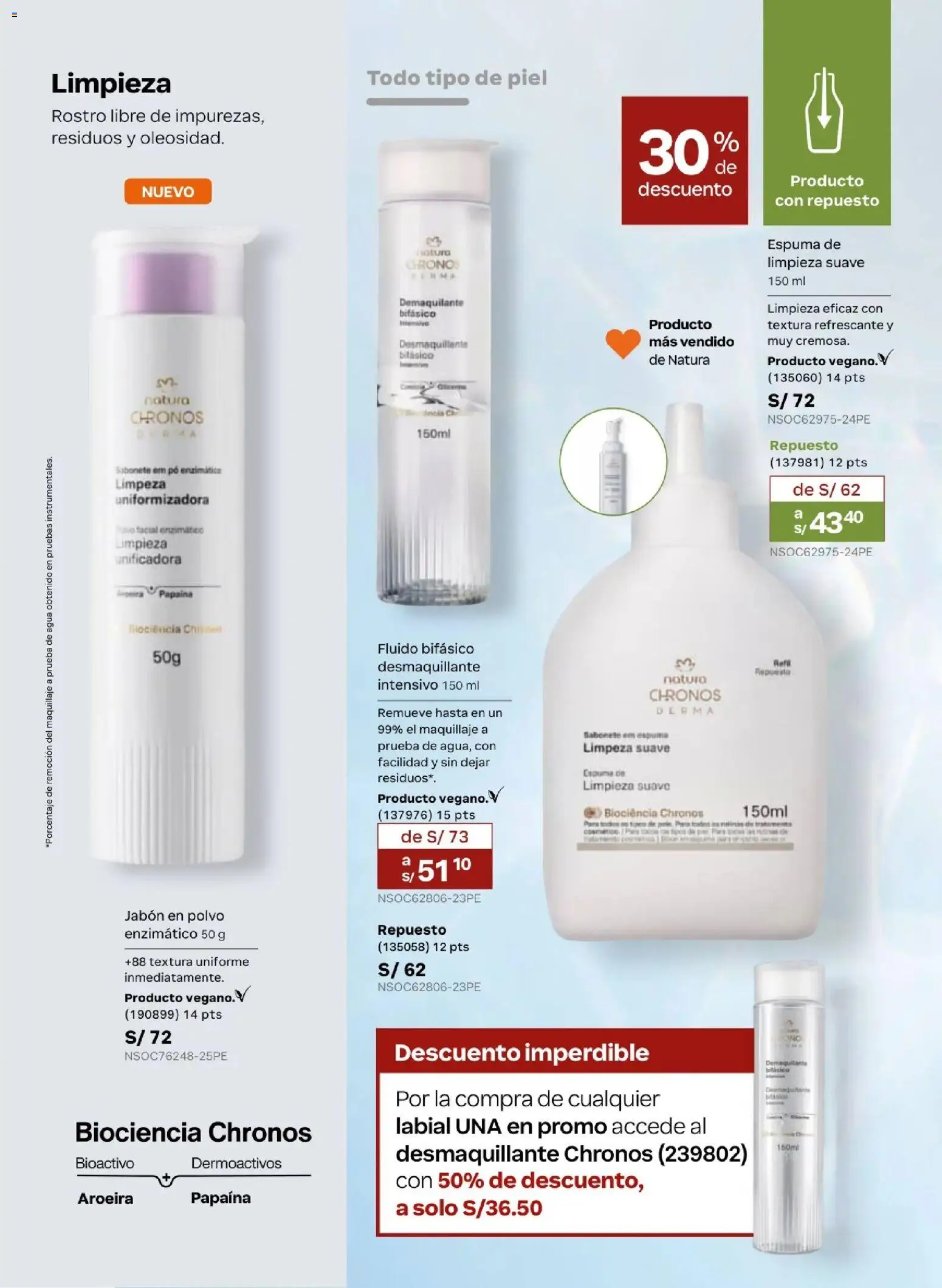 Catálogo Natura válido desde 20.02.2026 | Página: 76 | Productos: Jabón, Jabón en polvo, Maquillaje, Polvo