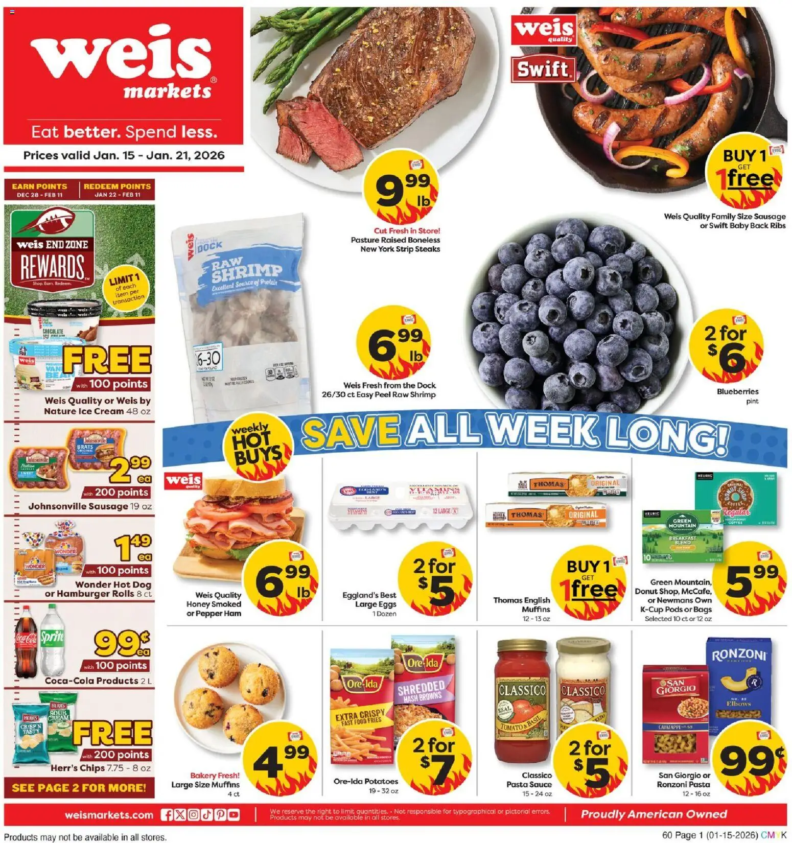 Weis Weekly Circular - PA - valid from 15.01.2026 | Page: 4 | Products: Bakery, Potatoes, Pepper, Sausage