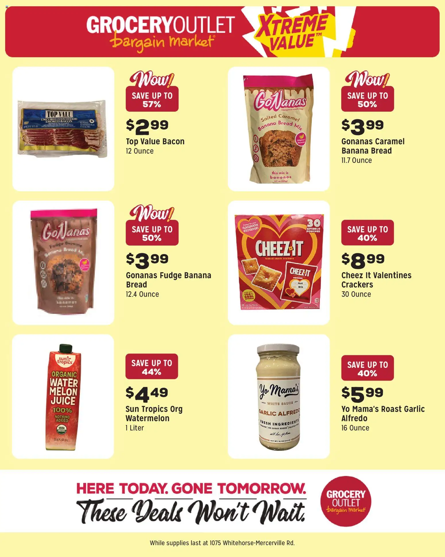 Grocery Outlet Weekly Ad - NJ - valid from 18.03.2026 | Page: 9 | Products: Bread, Water, Sauce, Garlic