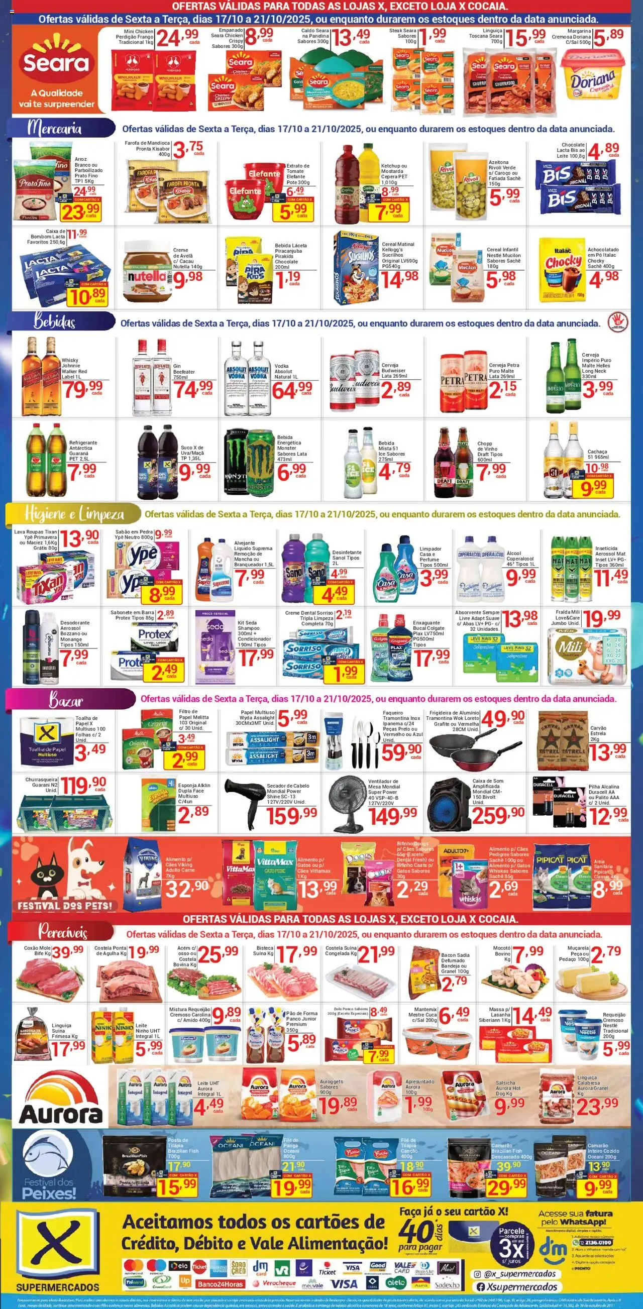 X Supermercados Folheto - válido de 17.10.2025 | Página: 2 | Produtos: Camarão, Arroz, Carne, Caixa de bombom