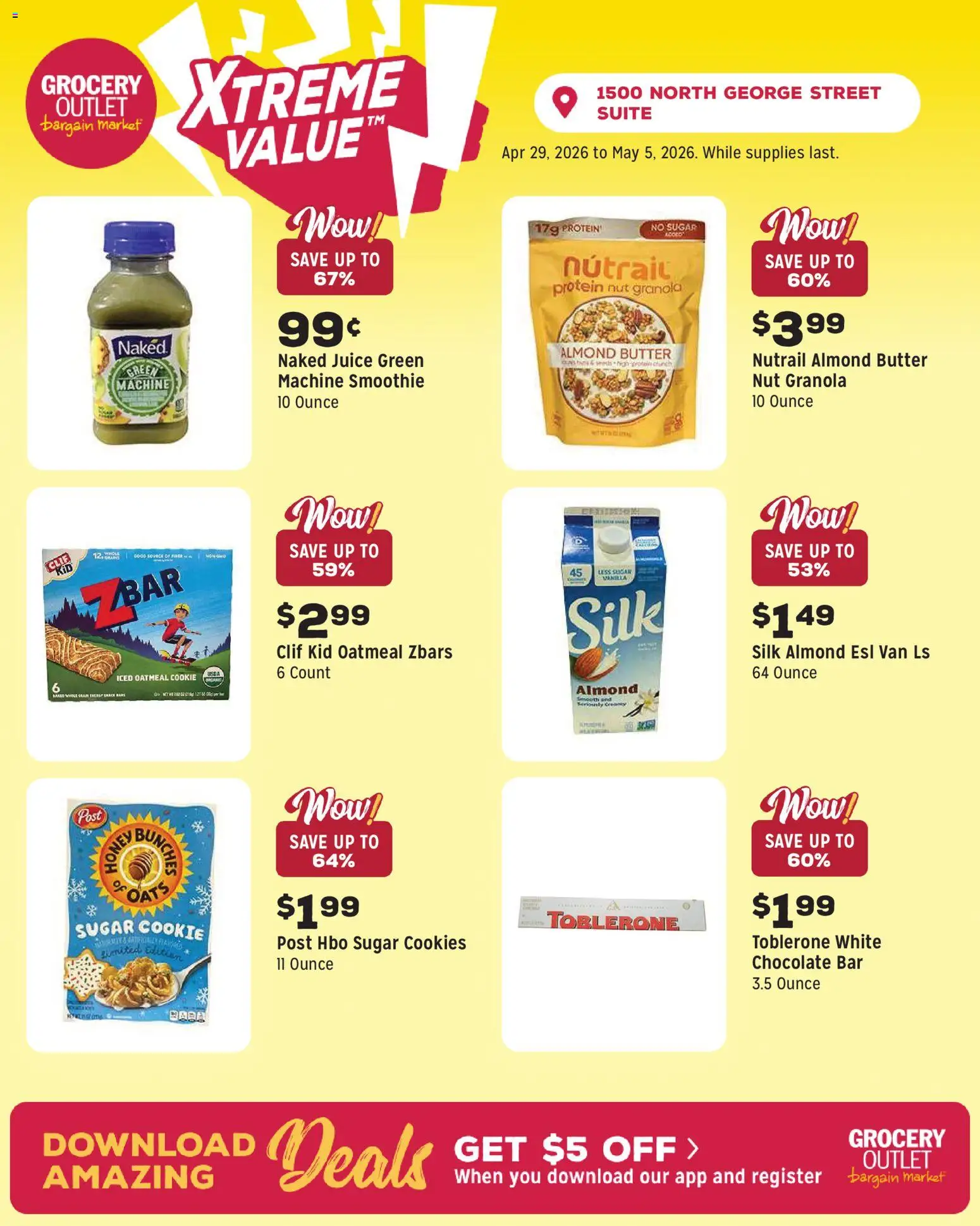 Grocery Outlet Weekly Ad - PA - valid from 29.04.2026 | Page: 6 | Products: Butter, Chocolate, Cookies, Sugar