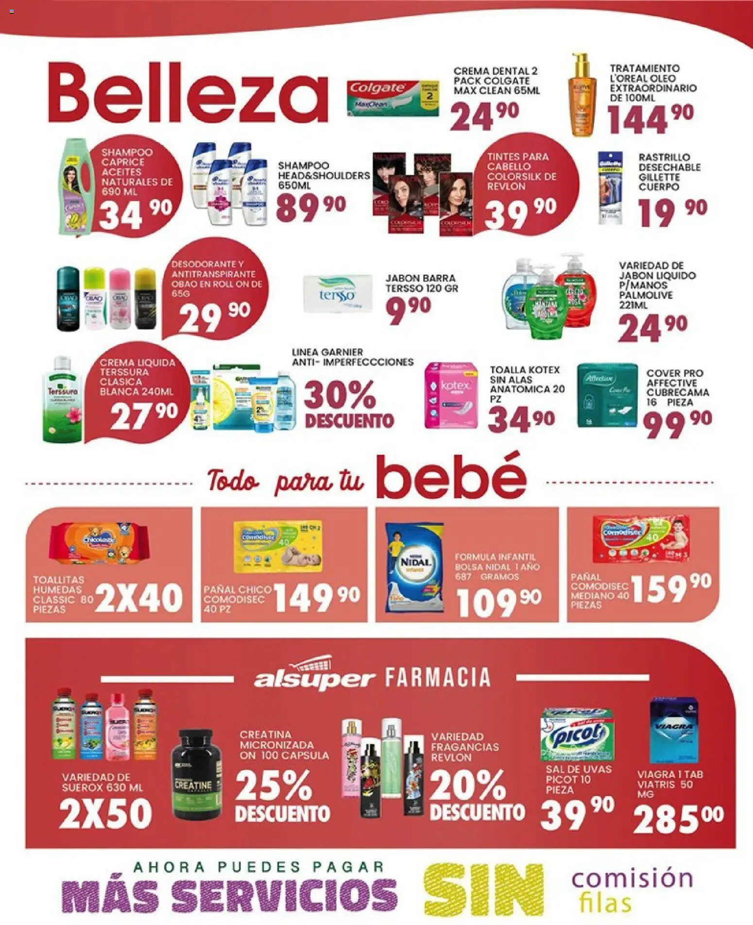 Nuevas ofertas de Alsuper válidas en toda la República Mexicana desde el 10.04.2026. ¡Encuentra las mejores ofertas en Alsuper folleto Torreon! | Página: 4 | Productos: Crema, Bolsa, Toallitas húmedas, Toalla