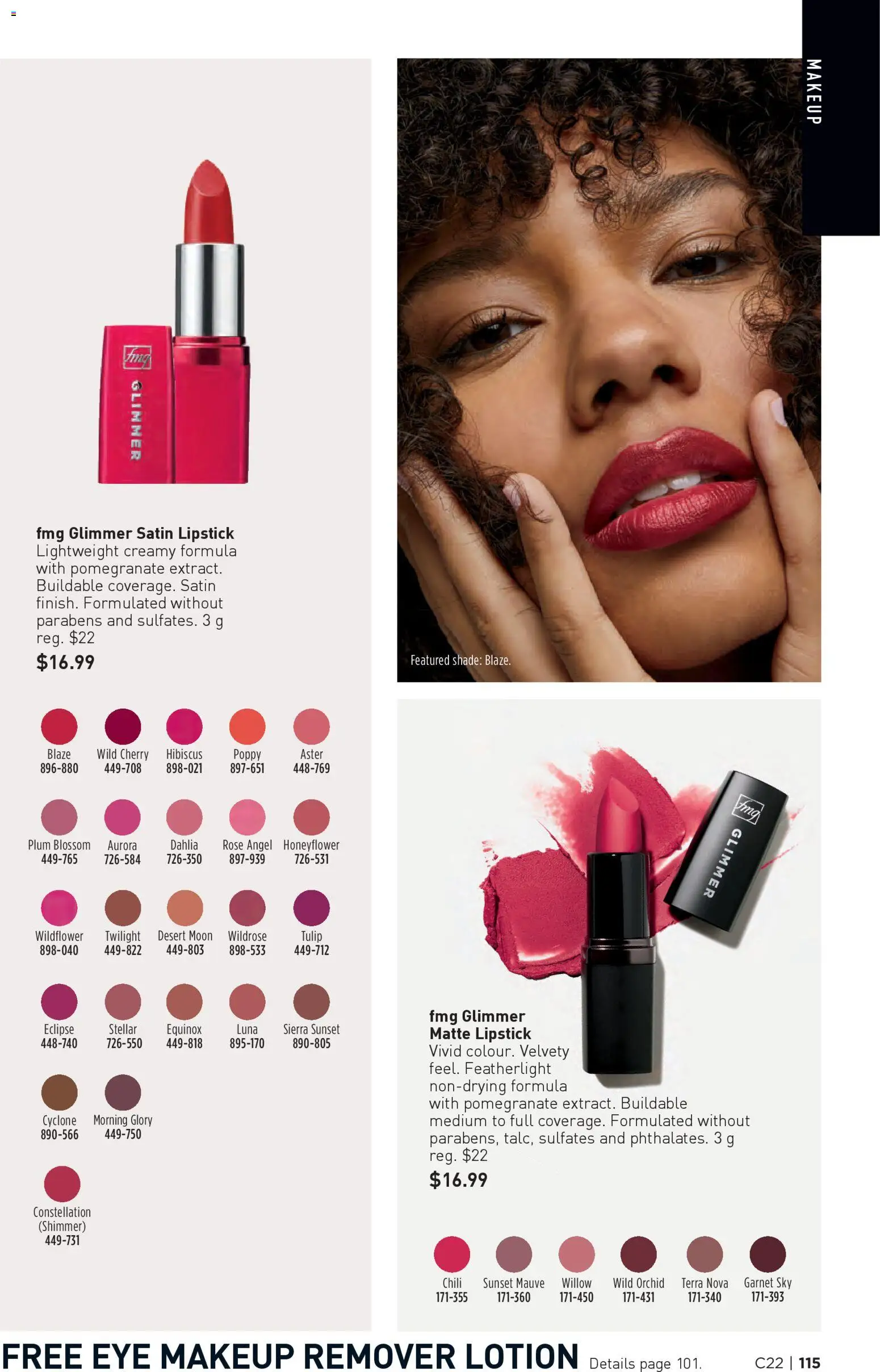 Avon flyer valid from 23.10.2025 | Page: 115 | Products: Lipstick, Makeup remover, Eye makeup remover