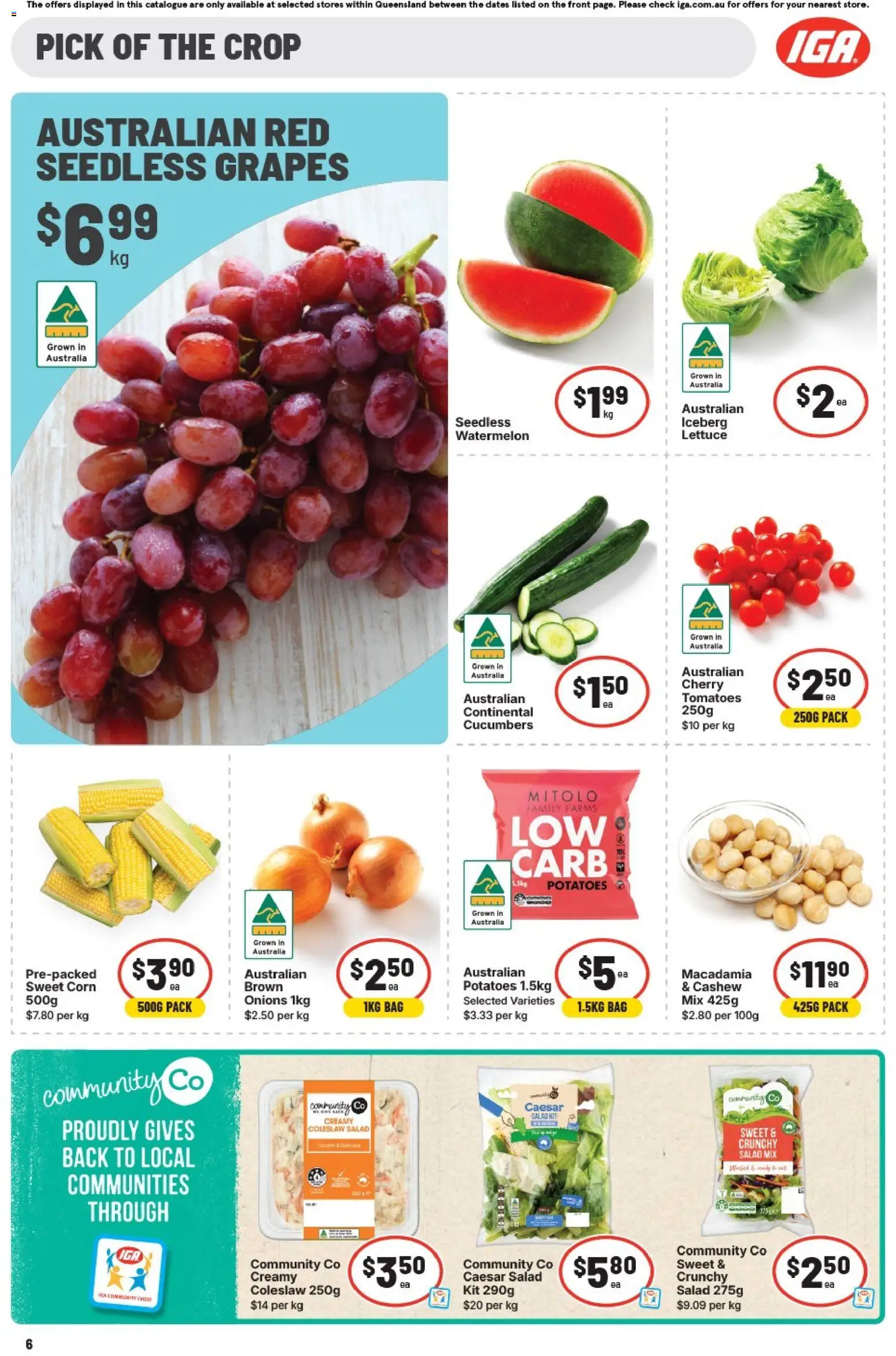 IGA catalogue - valid from 21.01.2026 | Page: 6 | Products: Cucumbers, Potatoes, Watermelon, Bag