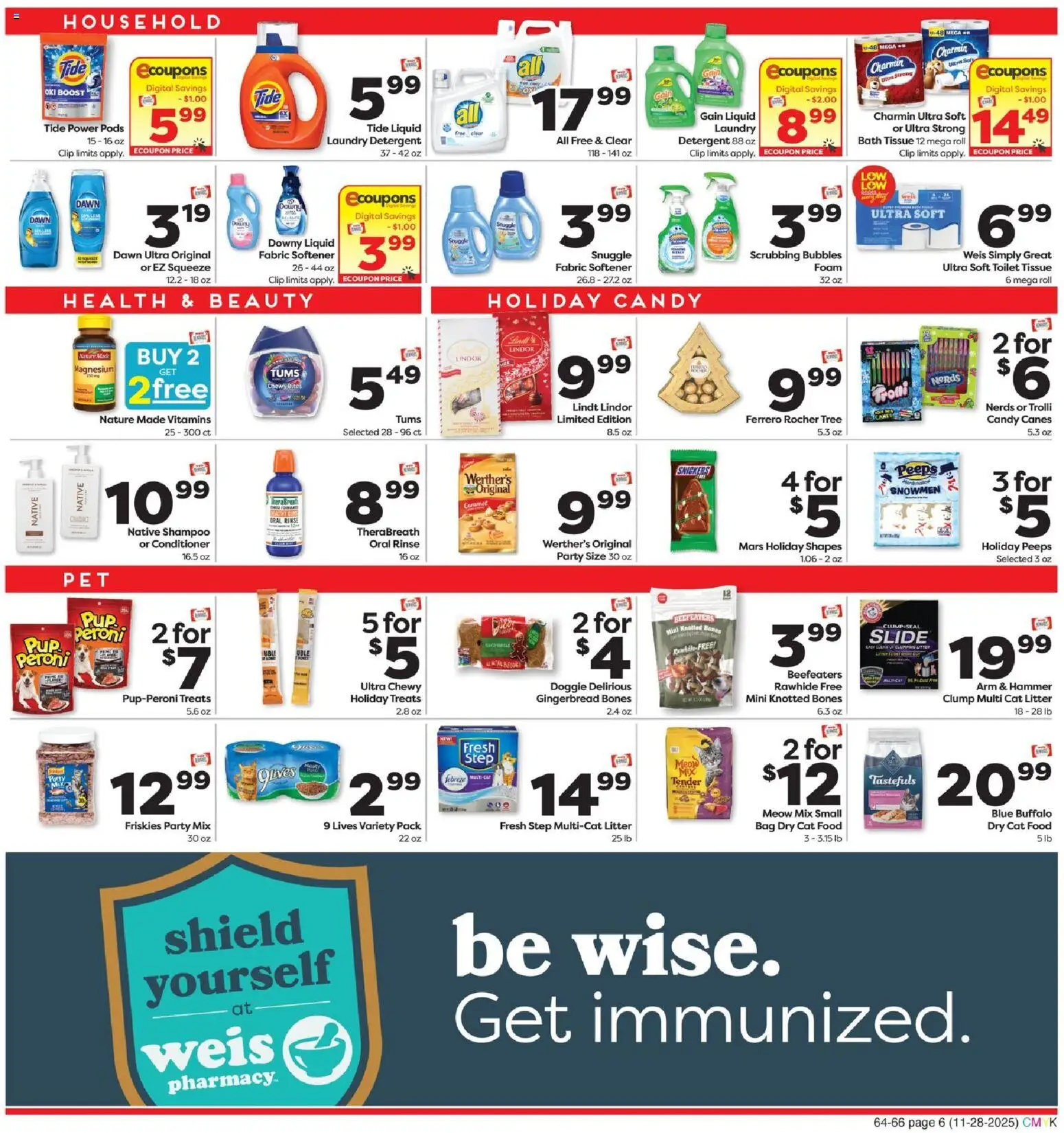 Weis Monthly Ad - valid from 28.11.2025 | Page: 9 | Products: Cat Litter, Shampoo, Hammer, Fabric softener