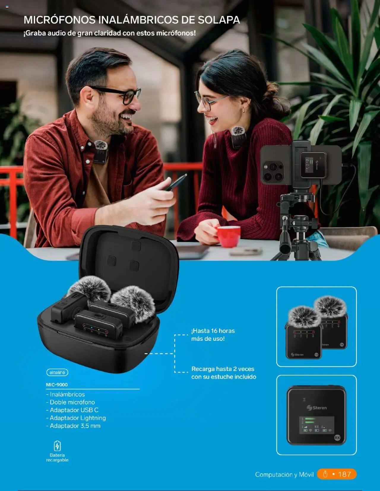 Nuevas ofertas de Steren válidas en toda la República Mexicana desde el 01.01.2025. ¡Encuentra las mejores ofertas en Steren catálogo! | Página: 205 | Productos: Estuche, Movil, Micrófono, Adaptador