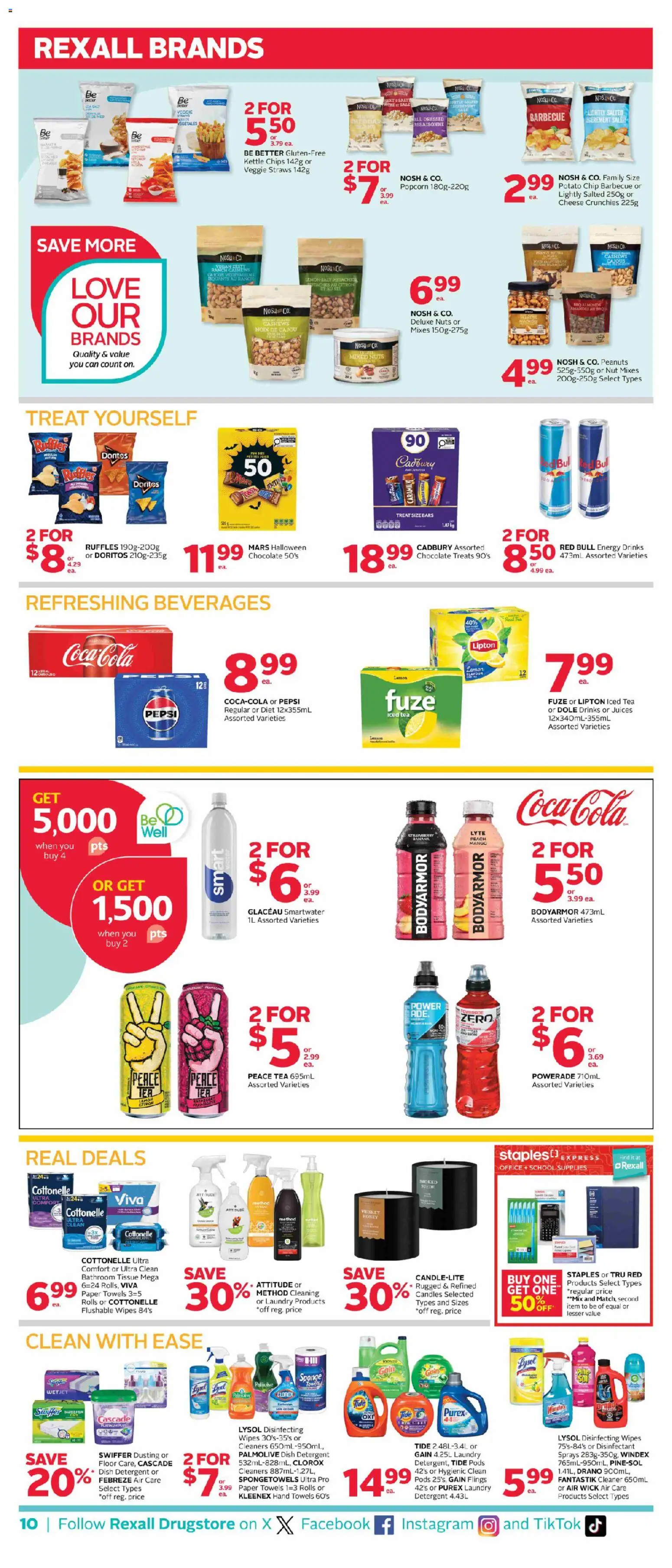Rexall flyer valid from 24.10.2025 | Page: 14 | Products: Kettle, Sponge, Detergent, Chocolate