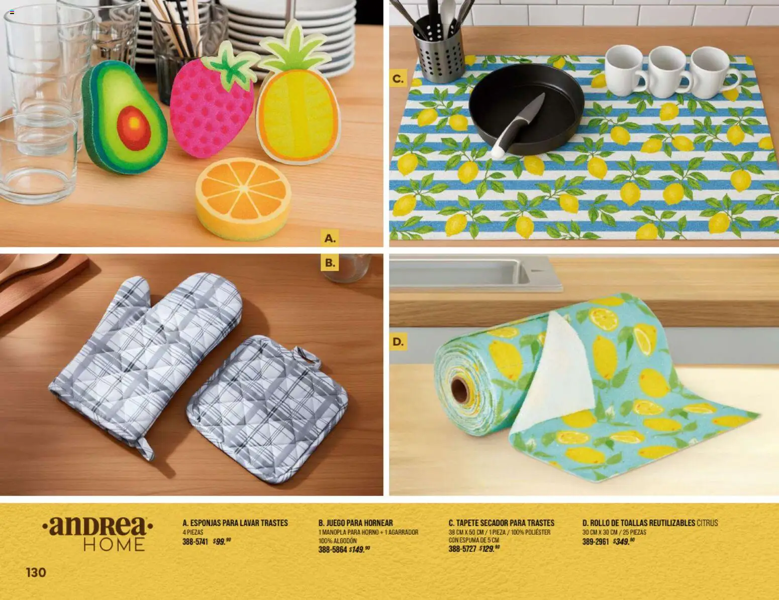 Nuevas ofertas de Andrea válidas en toda la República Mexicana desde el 25.01.2026. ¡Encuentra las mejores ofertas en Andrea catálogo Home! | Página: 130 | Productos: Horno, Juego, Algodón, Toallas