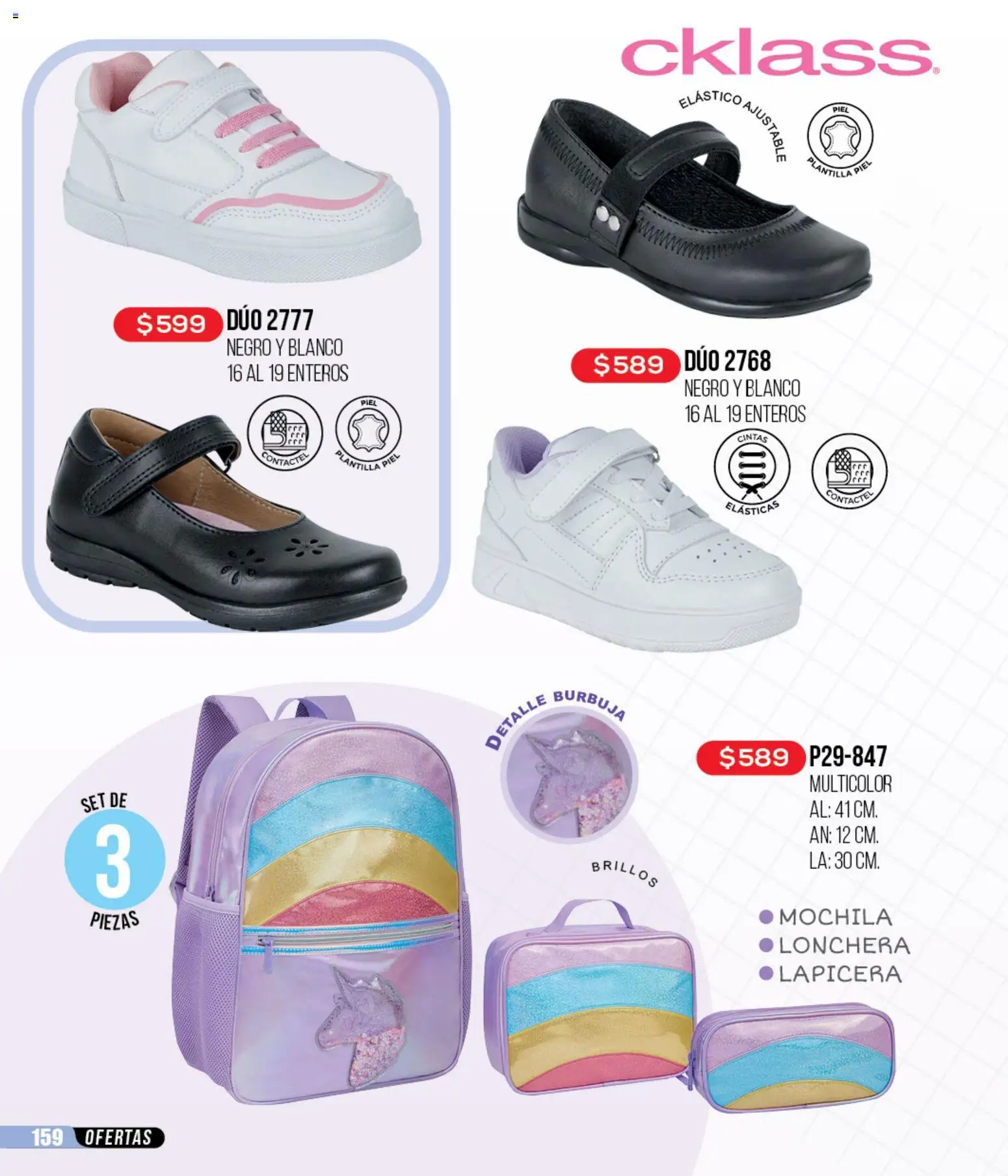 Nuevas ofertas de Cklass válidas en toda la República Mexicana desde el 12.01.2026. ¡Encuentra las mejores ofertas en Cklass catálogo Mega Ofertas Calzado! | Página: 160 | Productos: Mochila