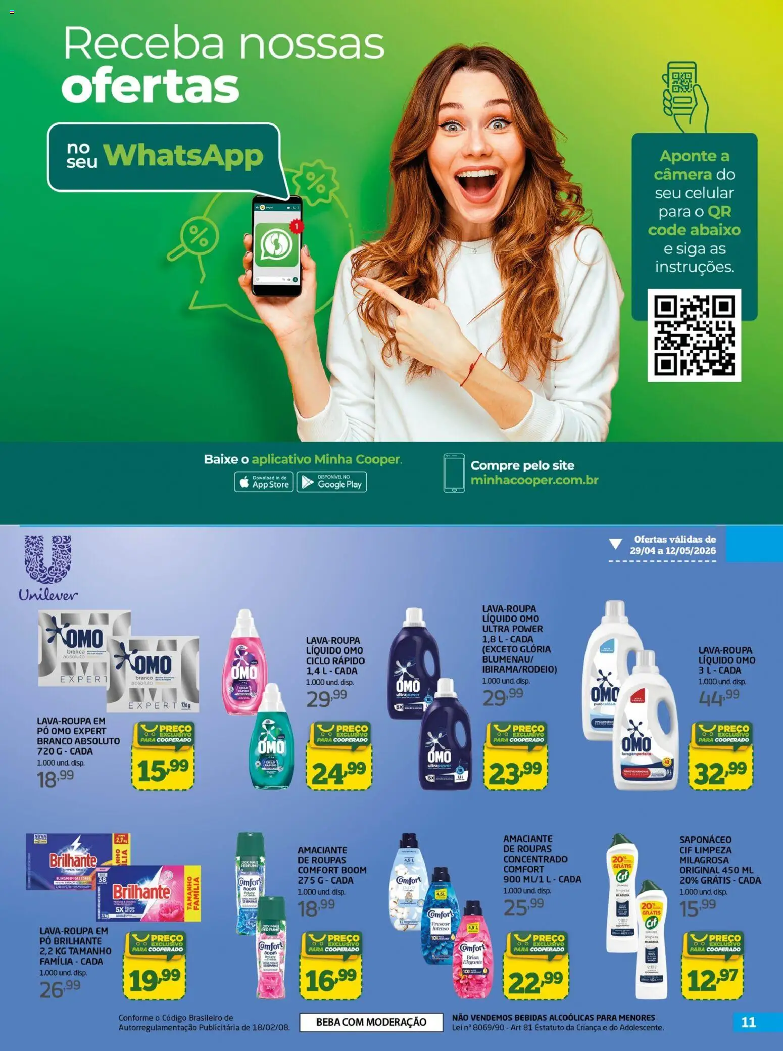 Cooper Folheto - válido de 29.04.2026 | Página: 11 | Produtos: Celular, Amaciante de roupas, Saponáceo, Amaciante