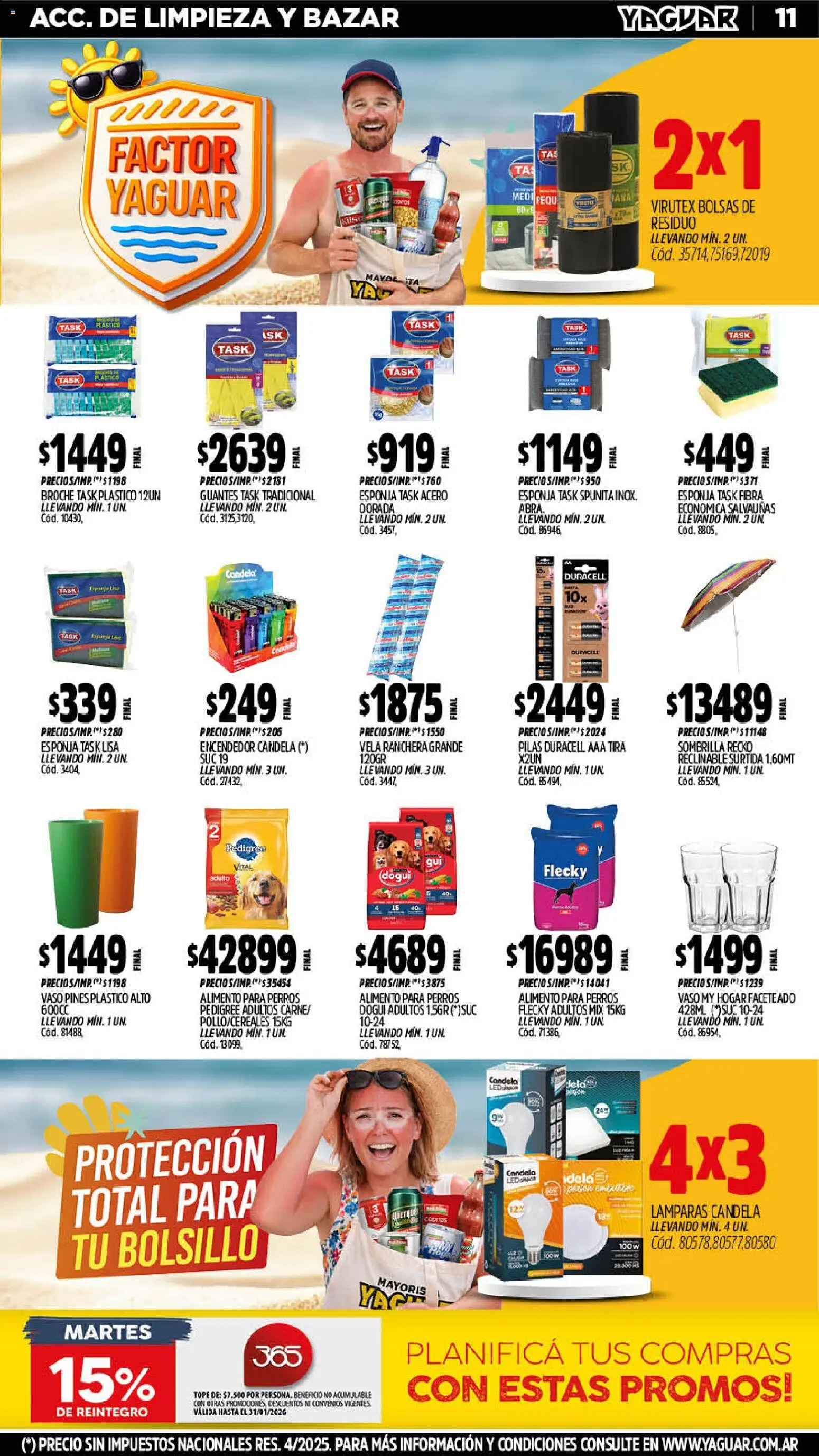Yaguar - Oferta Semanal Mendoza │ válido desde el 19.01.2026 | Página: 11 | Productos: Vela, Encendedor, Guantes, Sombrilla