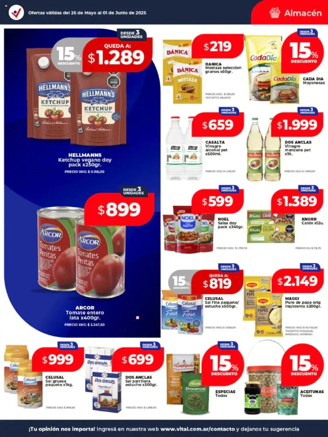 Vital ofertas │ válido desde el 26.05.2025 | Página: 22 | Productos: Ketchup, Mostaza, Tomates, Provenzal