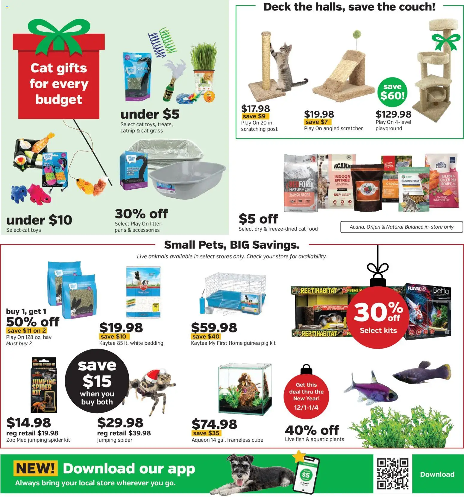 Pet Supplies Plus Weekly Ad - valid from 12.12.2025 | Page: 3 | Products: Couch, Cat Food, Fish, Pea