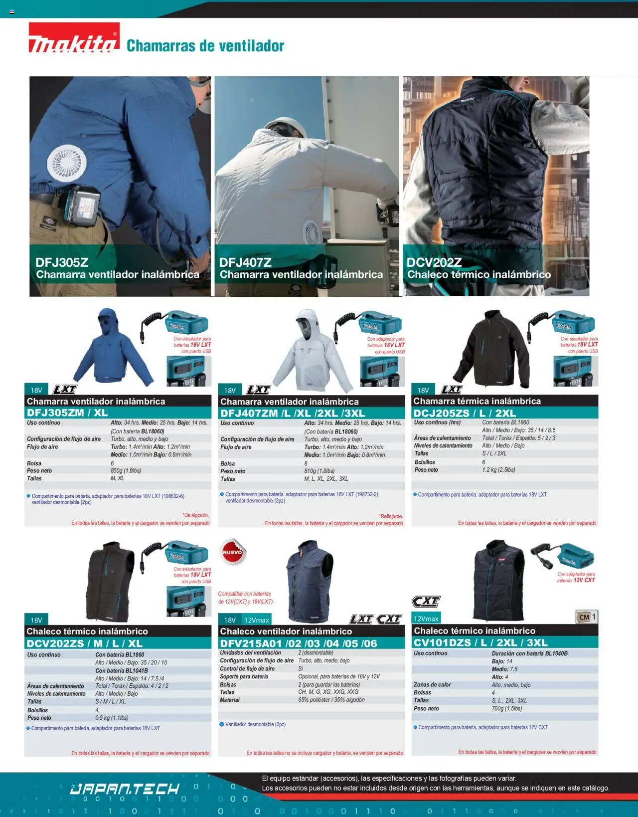 Nuevas ofertas de Makita válidas en toda la República Mexicana desde el 07.10.2024. ¡Encuentra las mejores ofertas en Makita catálogo Líneas de Ensamble! | Página: 42 | Productos: Chaleco, Ventilador, Algodón, Batería