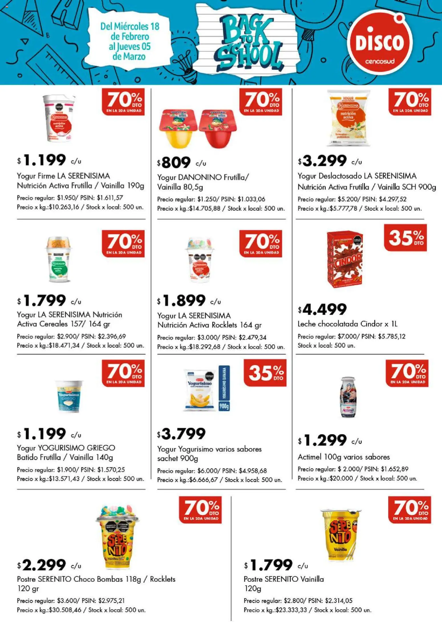 Disco - FOLLETO VUELTA AL COLE MASIVOS │ válido desde el 18.02.2026 | Página: 8 | Productos: Disco, Frutilla, Banana, Cereales