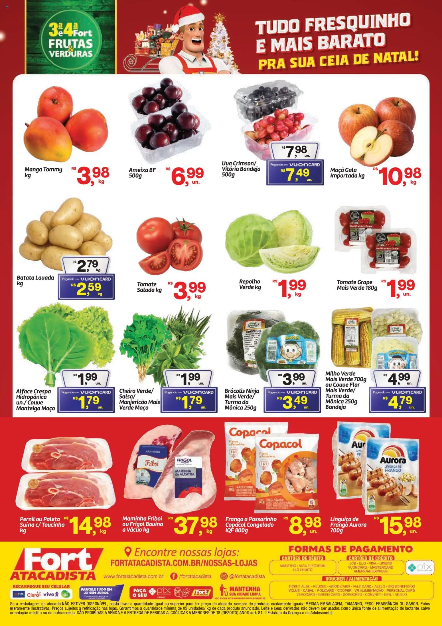 Fort Atacadista Folheto - válido de 09.12.2025 | Página: 2 | Produtos: Milho verde, Leite, Alface, Frango