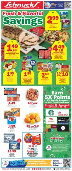Preview of Schnucks weekly ads valid from 28.11.2025