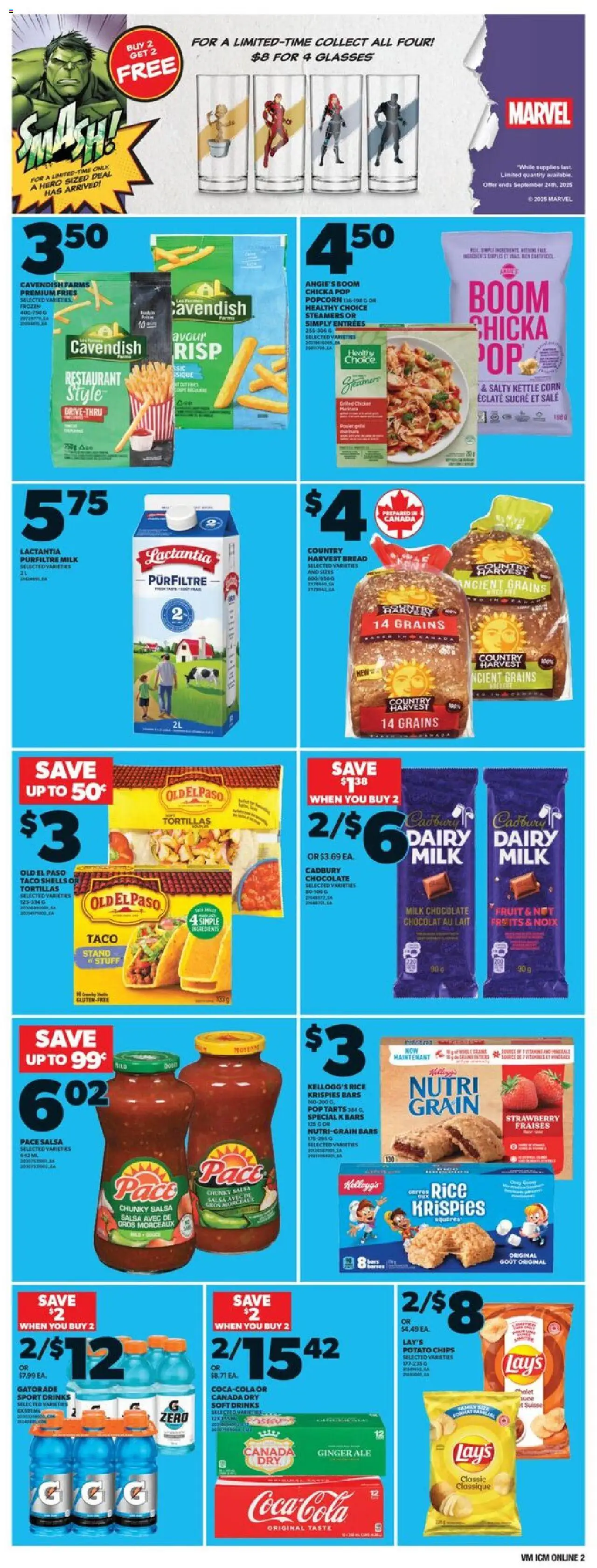Valu Mart flyer valid from 18.09.2025 | Page: 7 | Products: Glasses, Kettle, Milk, Chocolate