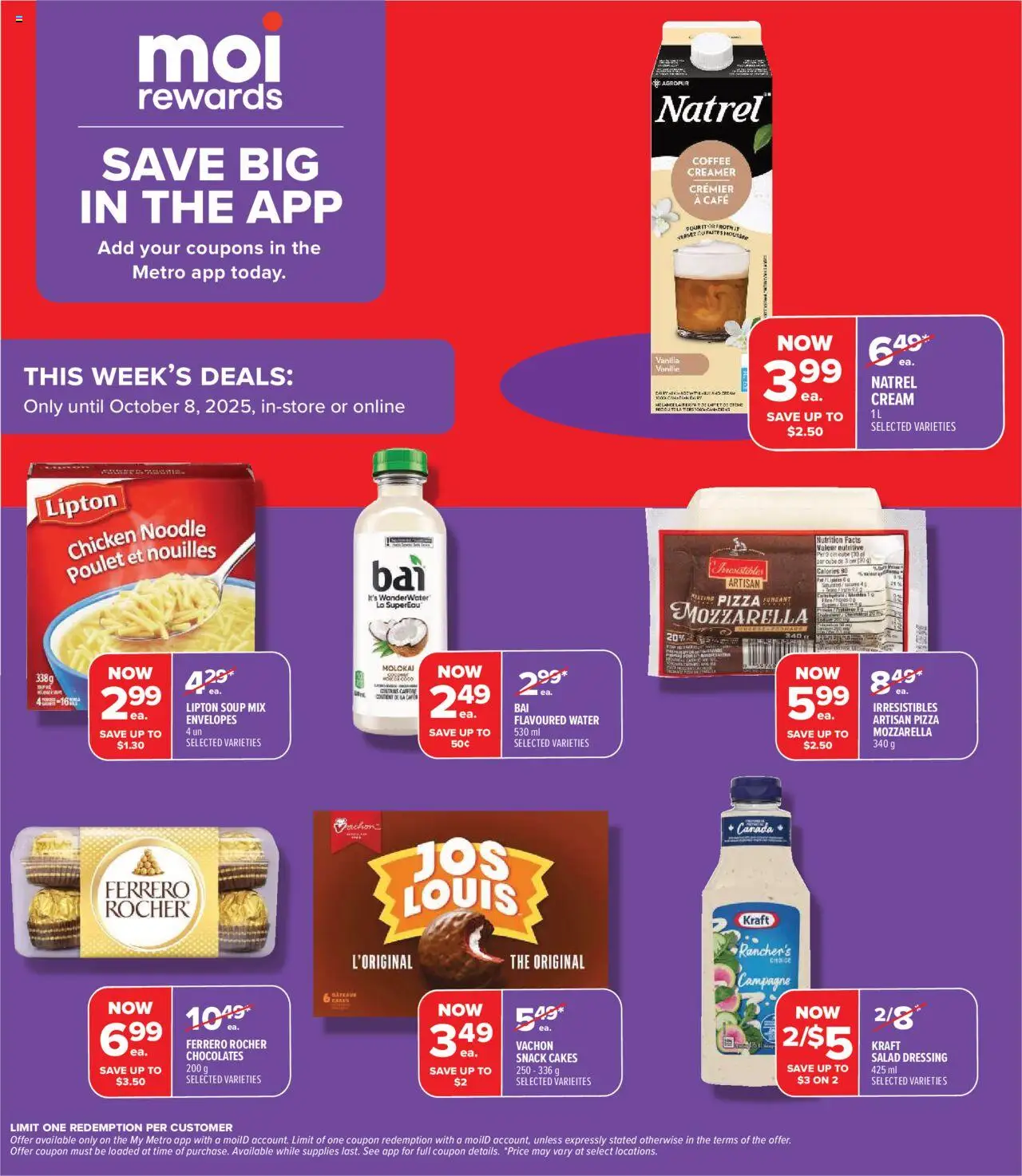 Metro flyer valid from 02.10.2025 | Page: 5 | Products: Cream, Salad, Coffee, Pizza