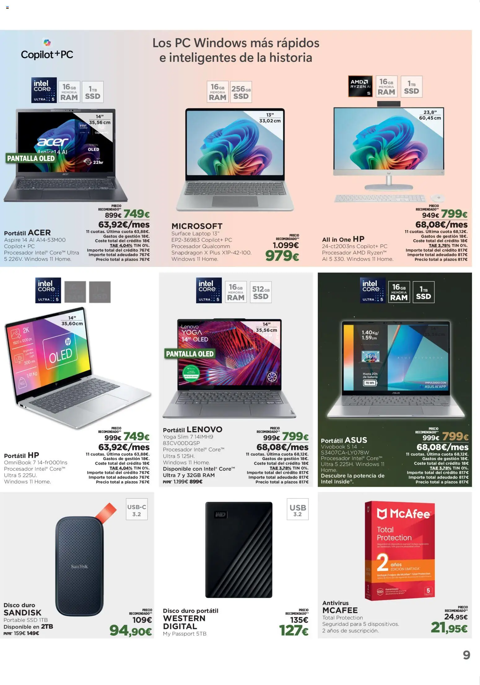 Nuevas ofertas de El Corte Inglés válidas en toda la República Mexicana desde el 26.12.2025. ¡Encuentra las mejores ofertas en El Corte Inglés catálogo Los Tecnoprecios! | Página: 9 | Productos: Disco, Batería