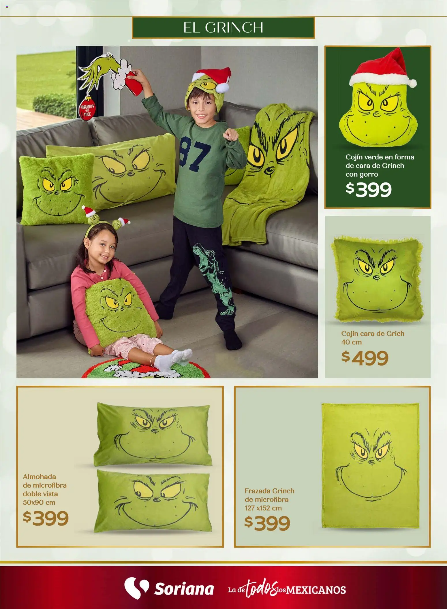 Nuevas ofertas de Soriana válidas en toda la República Mexicana desde el 25.09.2025. ¡Encuentra las mejores ofertas en Soriana - Decoración Navideña Súper Nacional! | Página: 37 | Productos: Almohada