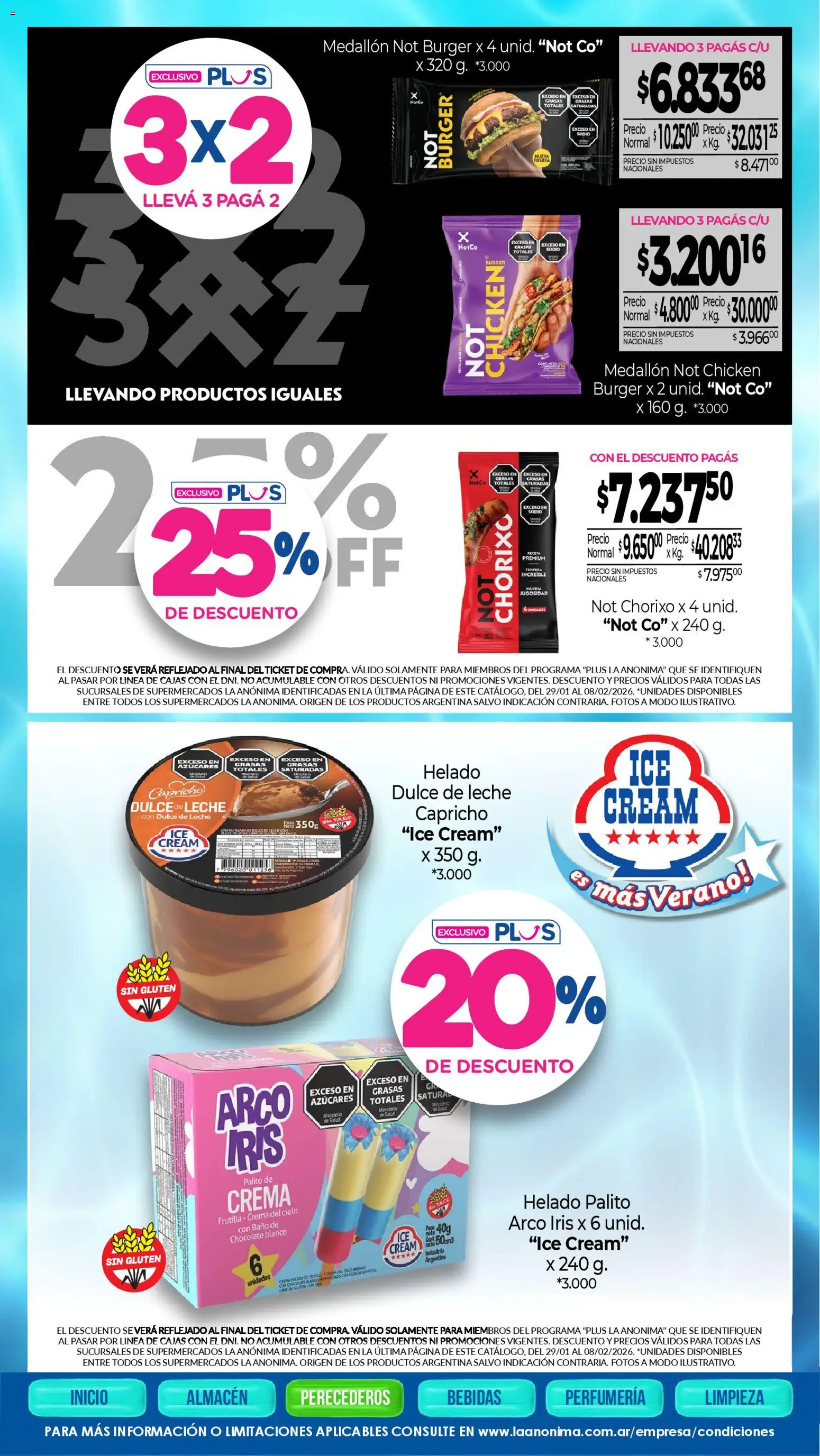 La Anonima catálogo │ válido desde el 29.01.2026 | Página: 25 | Productos: Frutilla, Dulce de leche, Chocolate, Crema