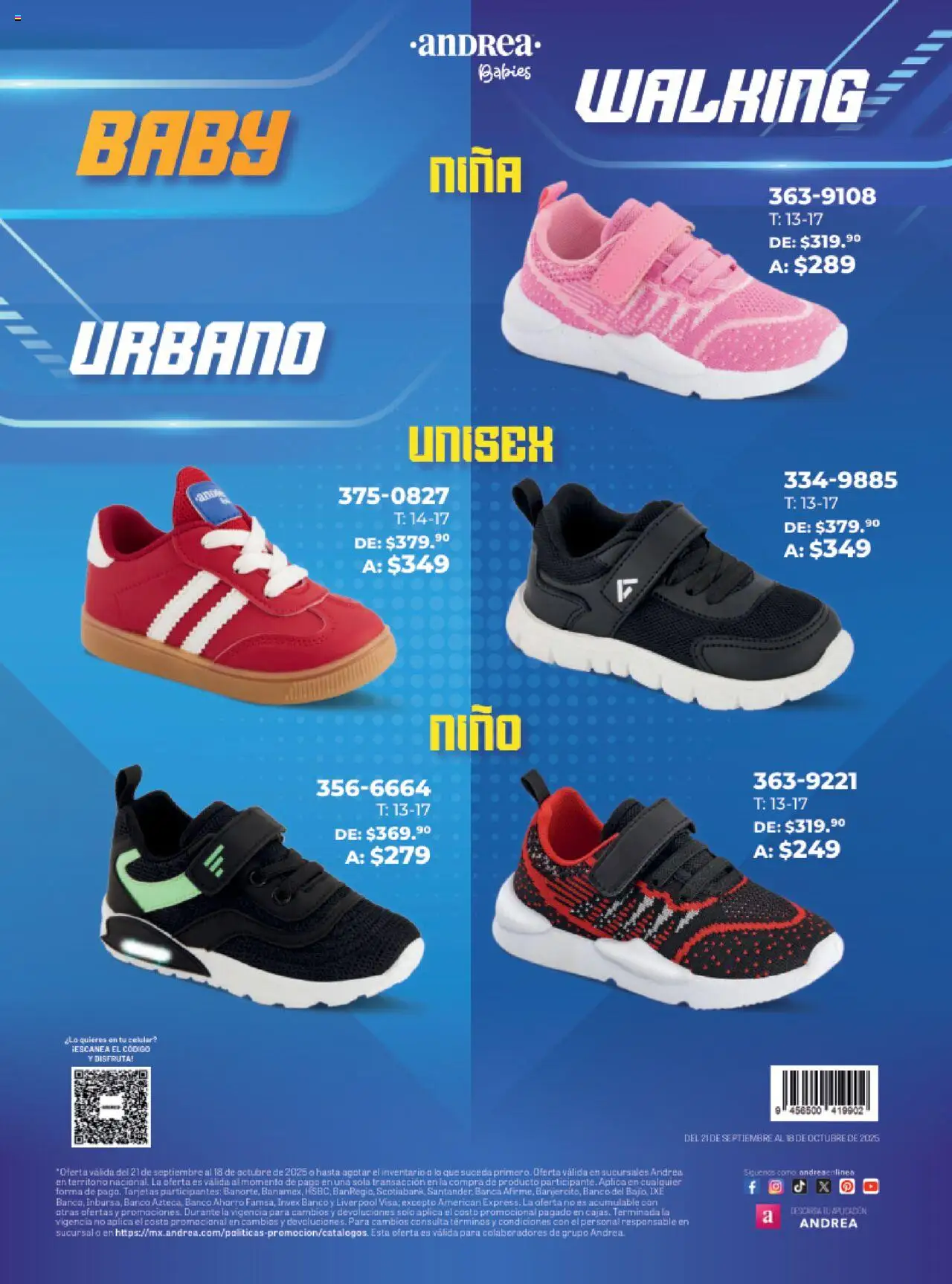 Nuevas ofertas de Andrea válidas en toda la República Mexicana desde el 21.09.2025. ¡Encuentra las mejores ofertas en Andrea - Catálogo Eleva tu estilo deportivo ! | Página: 20 | Productos: Banco
