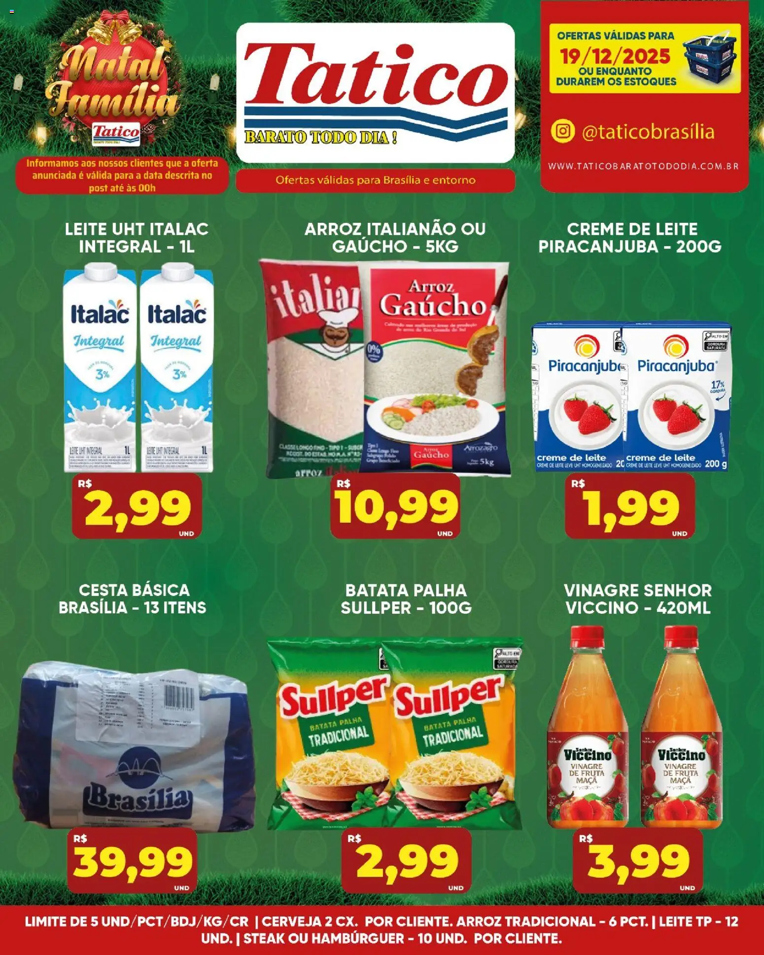 Tatico Folheto - válido de 19.12.2025 | Página: 17 | Produtos: Cesta, Arroz, Creme, Creme de leite