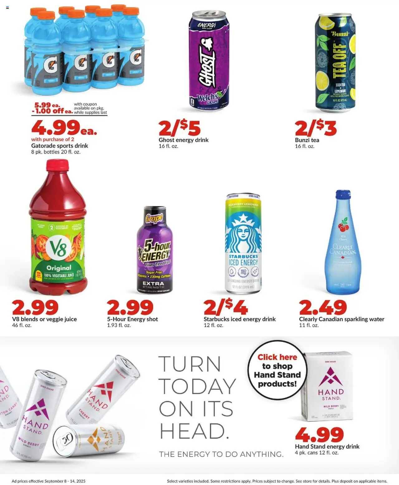 HyVee Weekly Ad - valid from 08.09.2025 | Page: 22 | Products: Tea, Water, Vegetables, Sugar