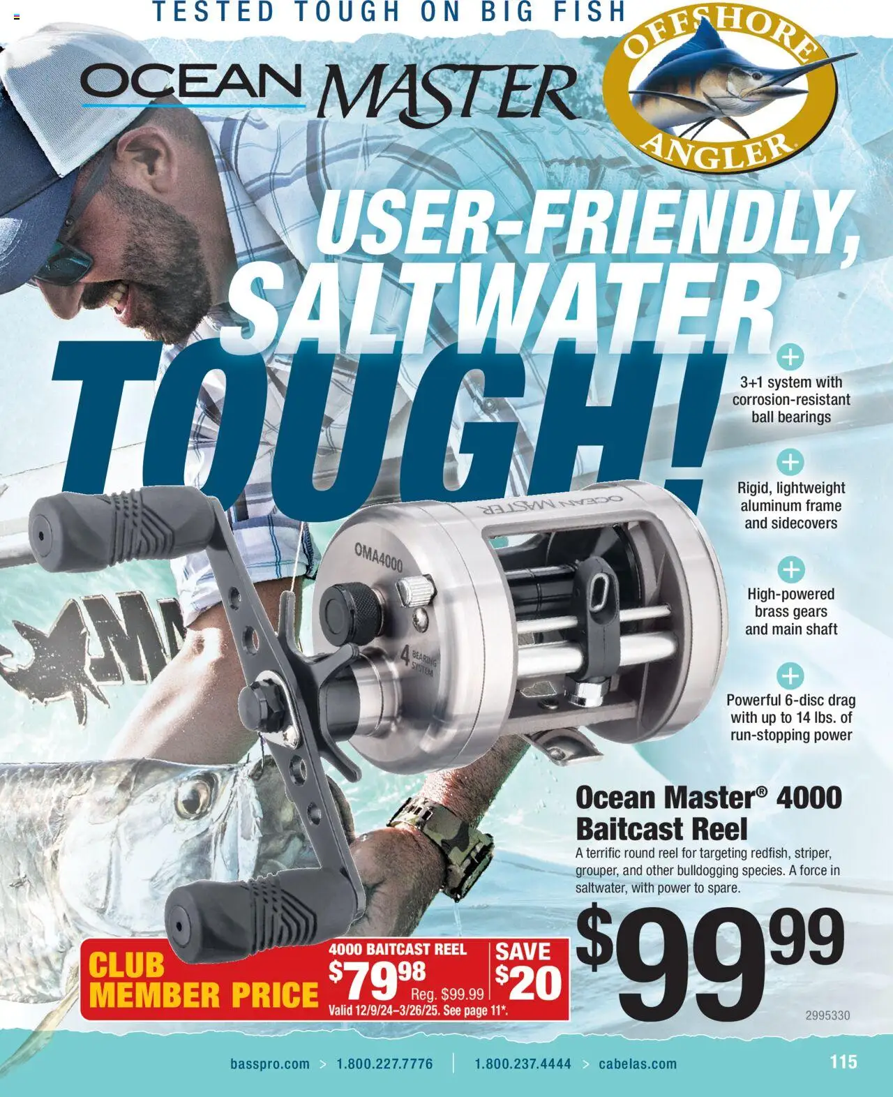 Cabela's Saltwater Specialist 25 - valid from 01.01.2025 | Page: 115 | Products: Fish, Bearings