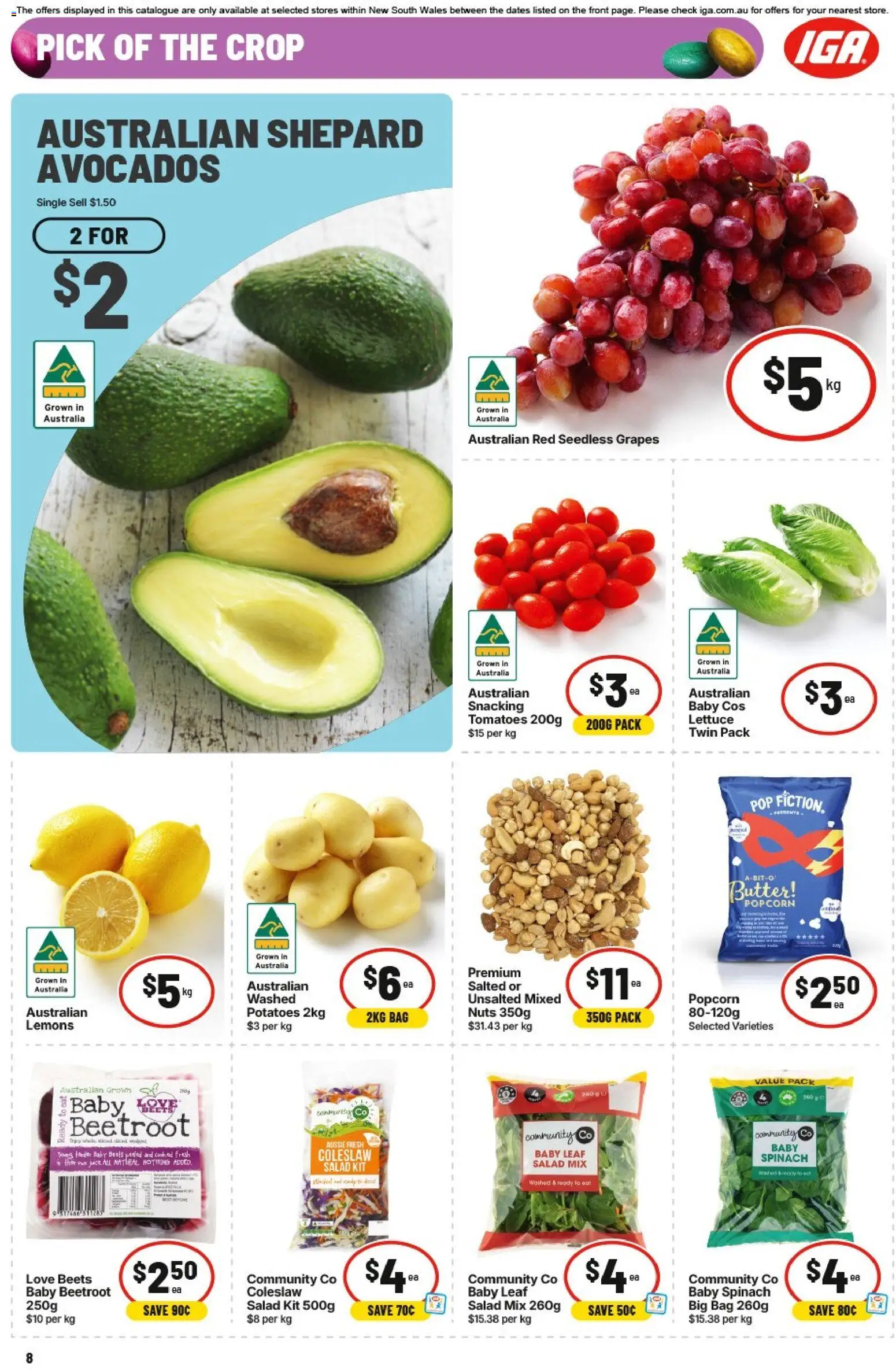 IGA catalogue - valid from 01.04.2026 | Page: 11 | Products: Juice, Salad, Grapes, Bag