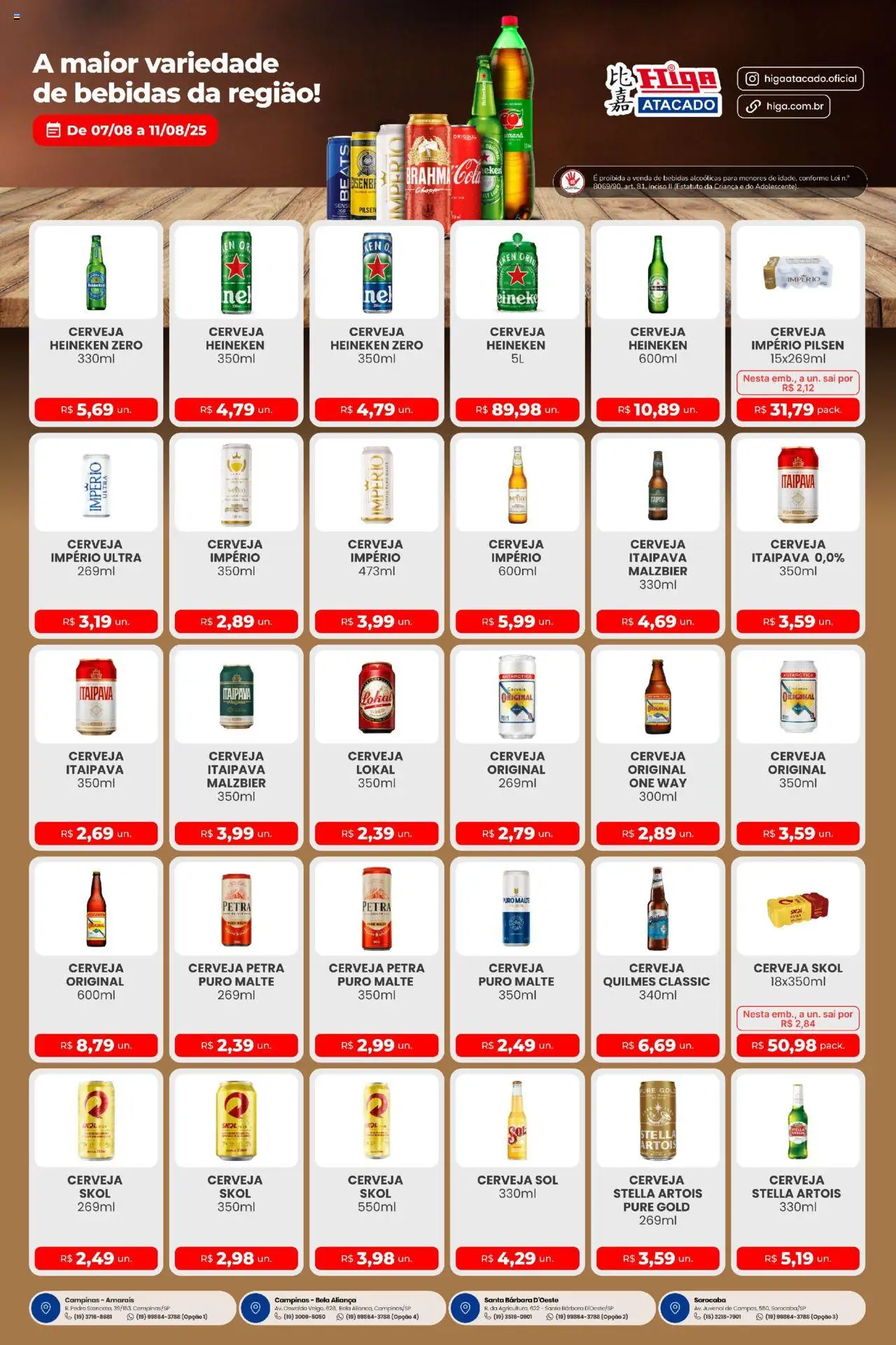 Higa Atacado Folheto - válido de 07.08.2025 | Página: 2 | Produtos: Cola, Cerveja, Cerveja Heineken, Heineken