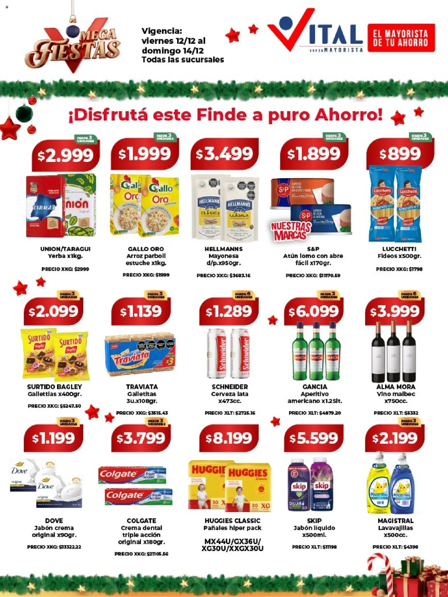 Vital - Ofertas fin │ válido desde el 12.12.2025 | Página: 1 | Productos: Lavavajillas, Estuche, Cerveza, Pañales
