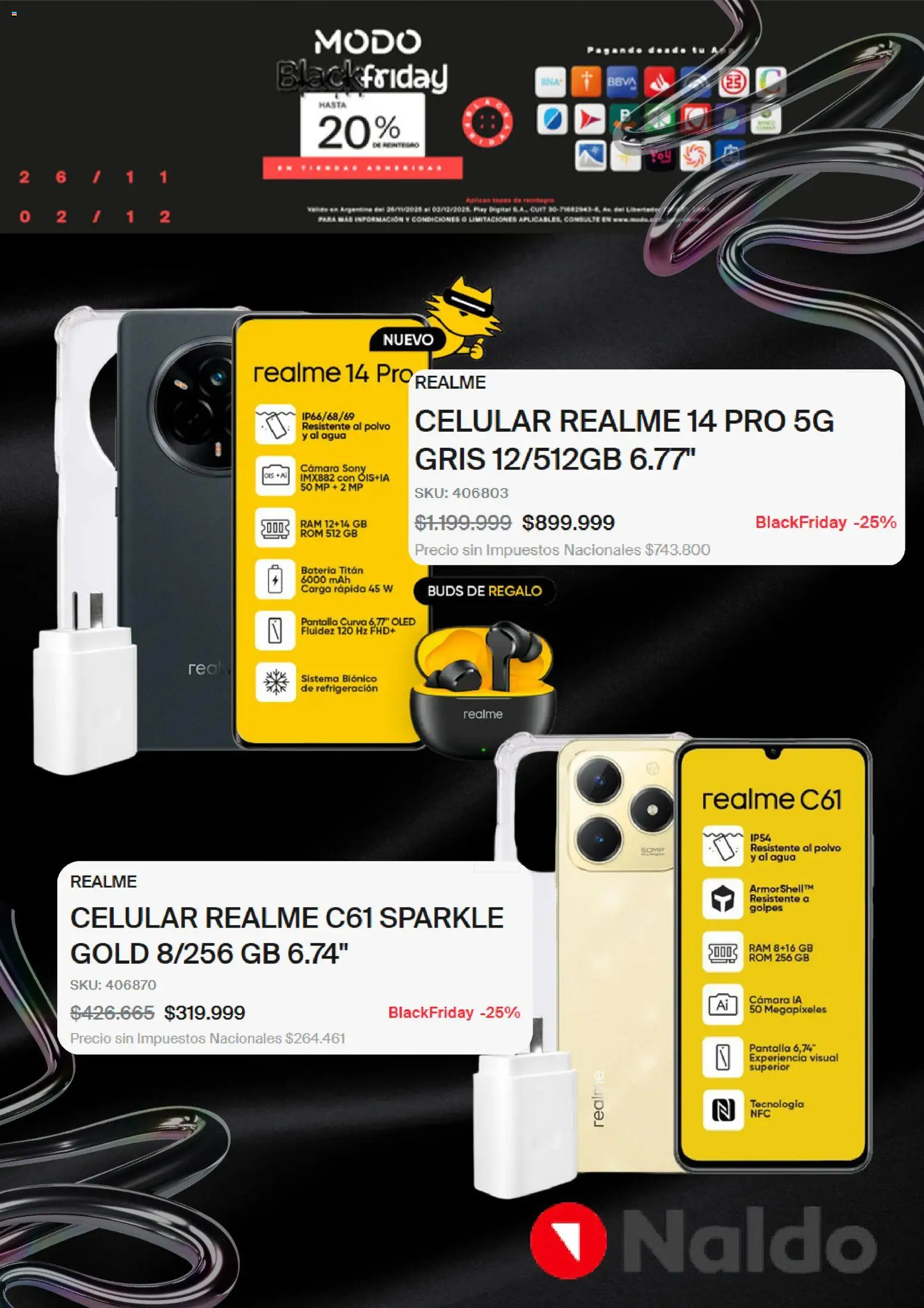 Naldo - Black Friday │ válido desde el 26.11.2025 | Página: 2 | Productos: Cámara, Batería, Polvo, Agua