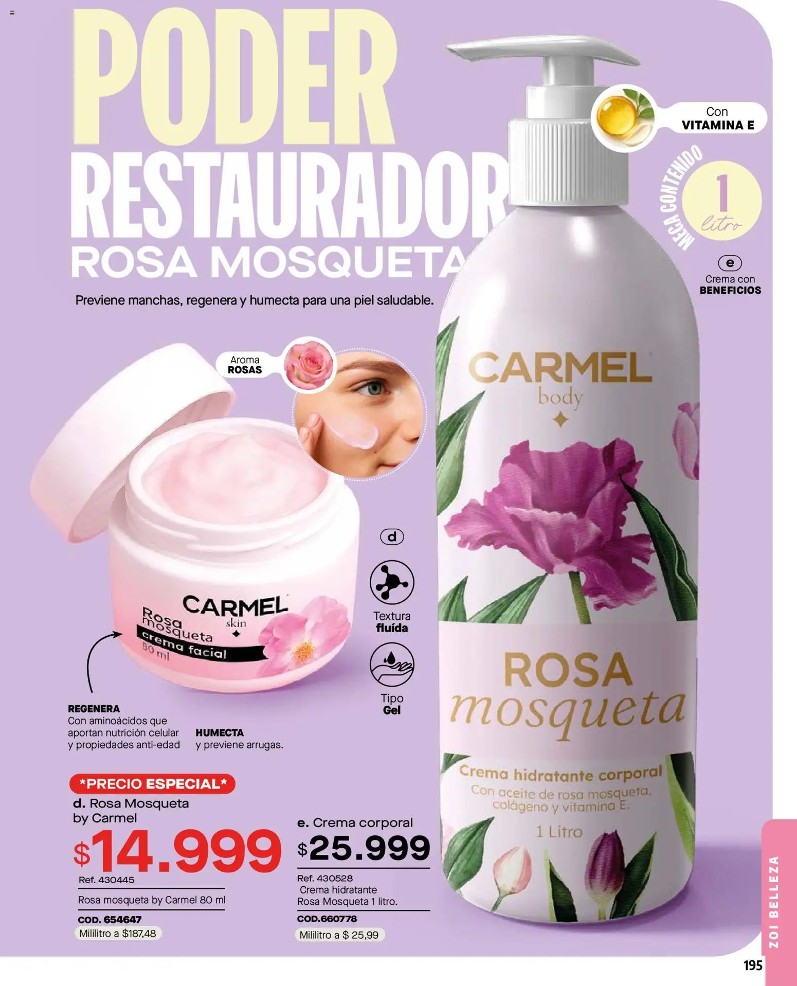 Carmel revista - valida desde el 01.02.2026 | Página: 195 | Productos: Crema, Body, Aceite