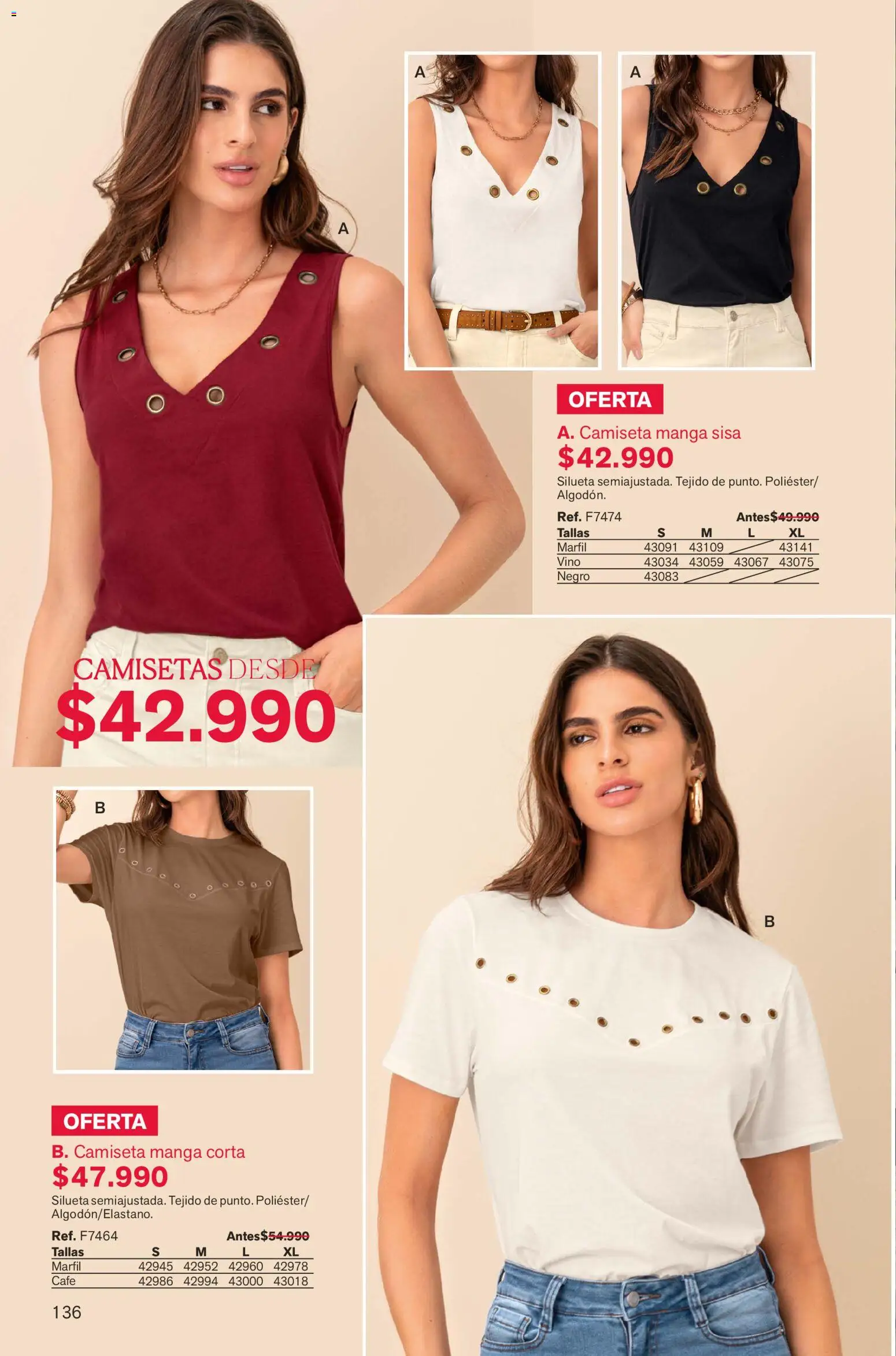 Leonisa revista - valida desde el 15.01.2026 | Página: 136 | Productos: Algodón, Camiseta, Camiseta manga sisa, Café