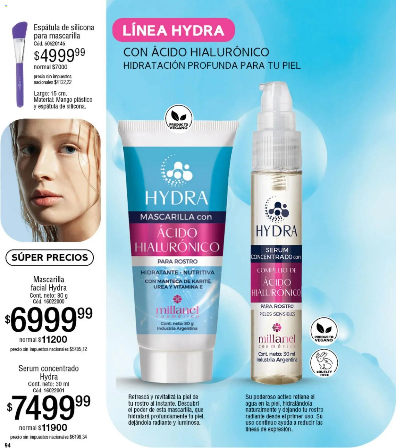 Millanel - Catálogo │ válido desde el 05.01.2026 | Página: 94 | Productos: Mascarilla, Agua, Mango, Radiante