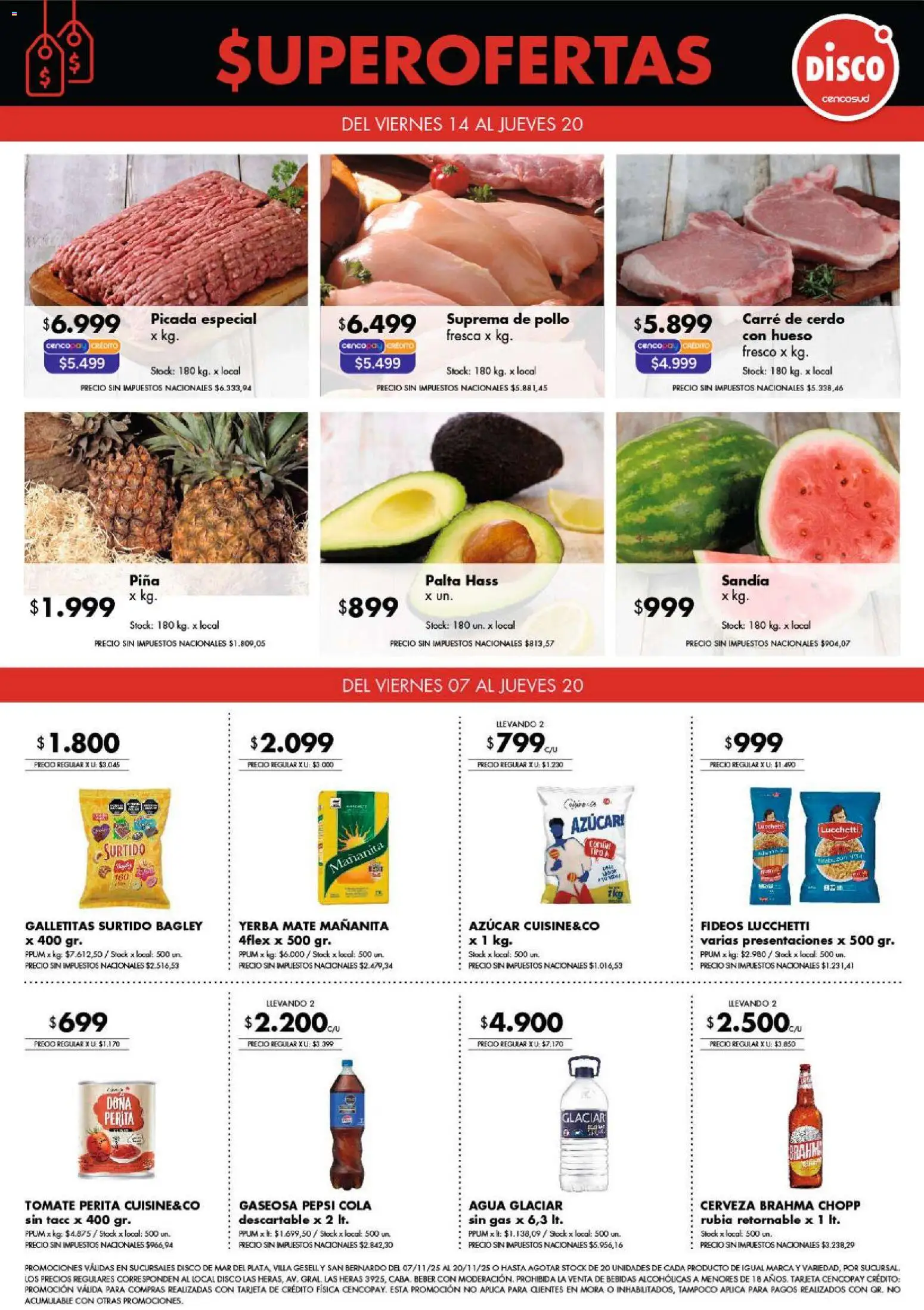 Disco ofertas │ válido desde el 17.11.2025 | Página: 1 | Productos: Mate, Pollo, Gaseosa, Palta