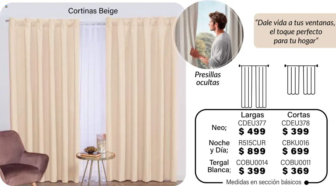Nuevas ofertas de Colchas Concord válidas en toda la República Mexicana desde el 01.08.2025. ¡Encuentra las mejores ofertas en Colchas Concord - Catálogo! | Página: 173 | Productos: Cortinas