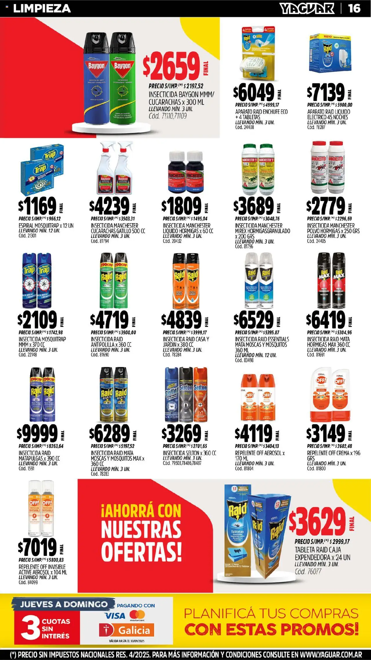 Yaguar catálogo │ válido desde el 15.09.2025 | Página: 18 | Productos: Mata moscas, Repelente, Insecticida, Caja