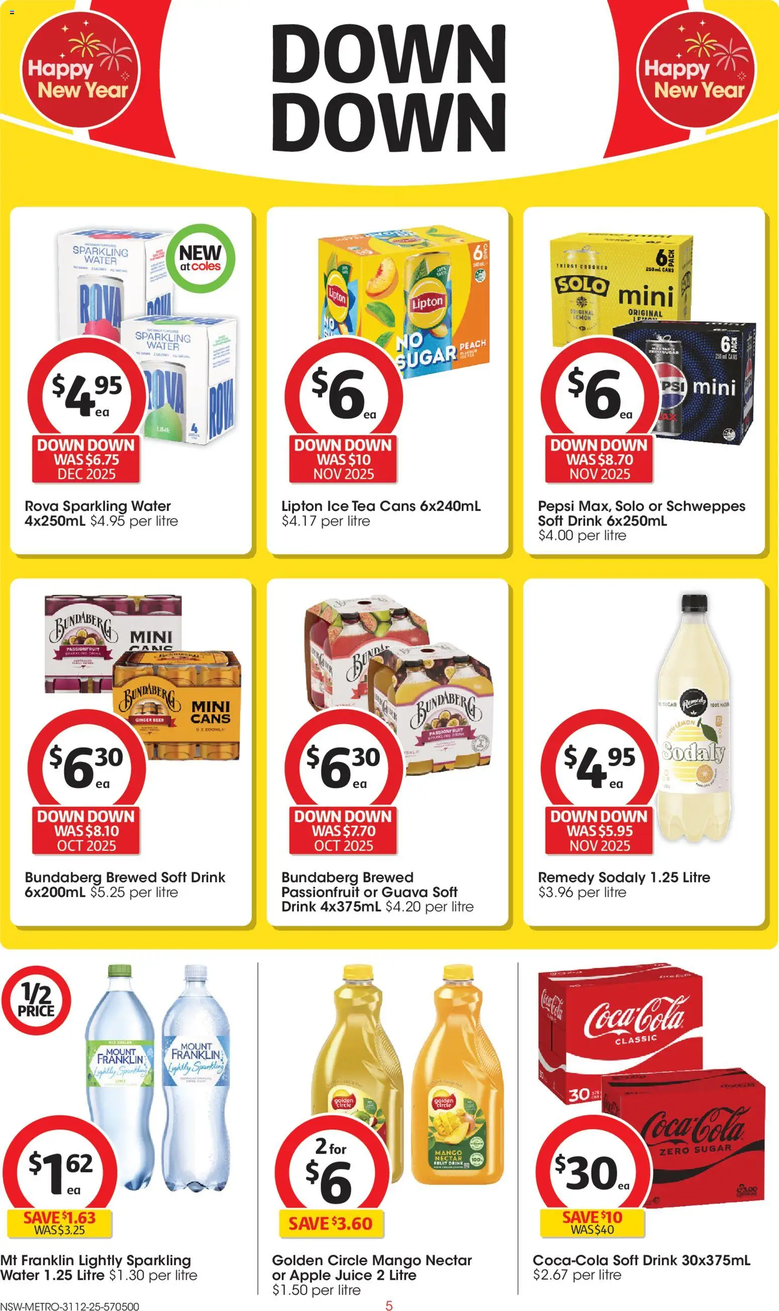 Coles catalogue - valid from 31.12.2025 | Page: 5 | Products: Ginger, Beer, Lemon, Lime