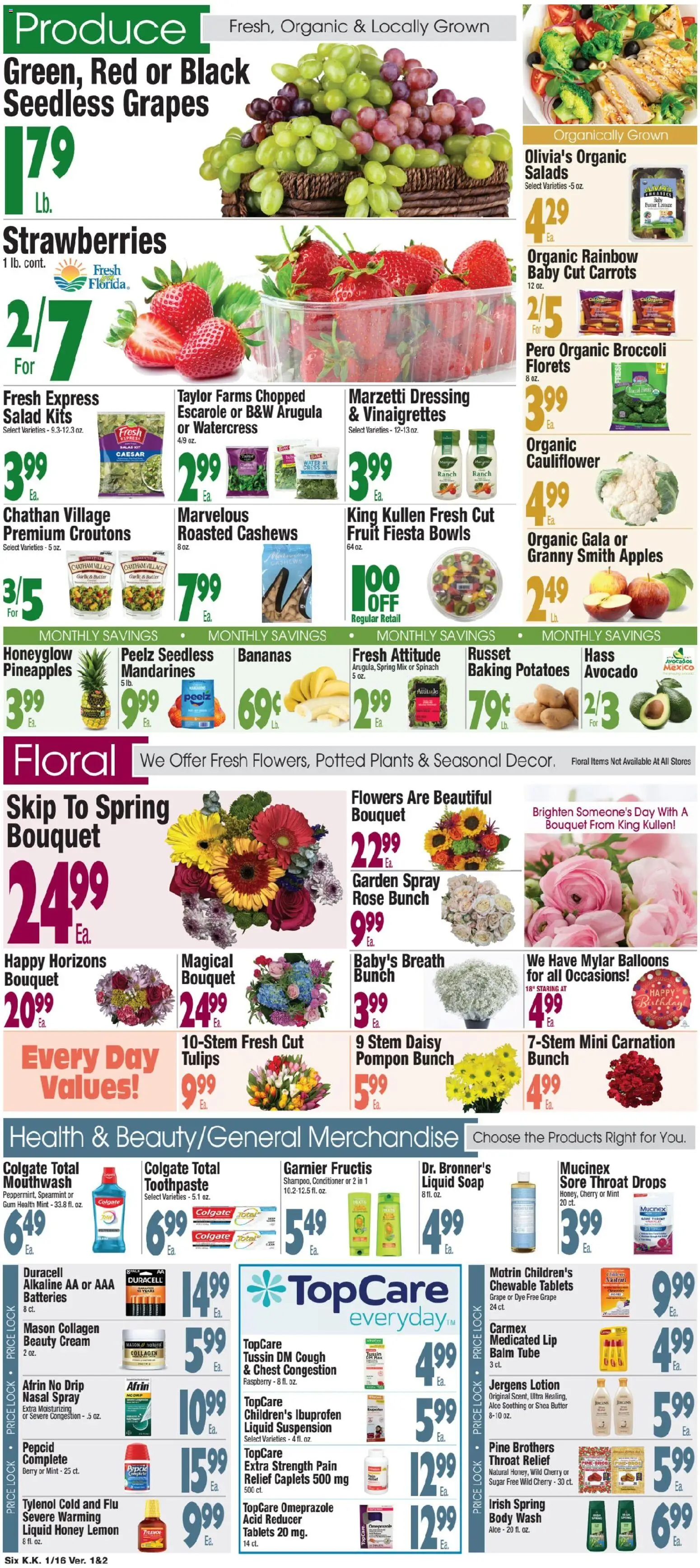 King Kullen Weekly Ad - valid from 15.01.2026 | Page: 6 | Products: Broccoli, Butter, Body Wash, Cauliflower