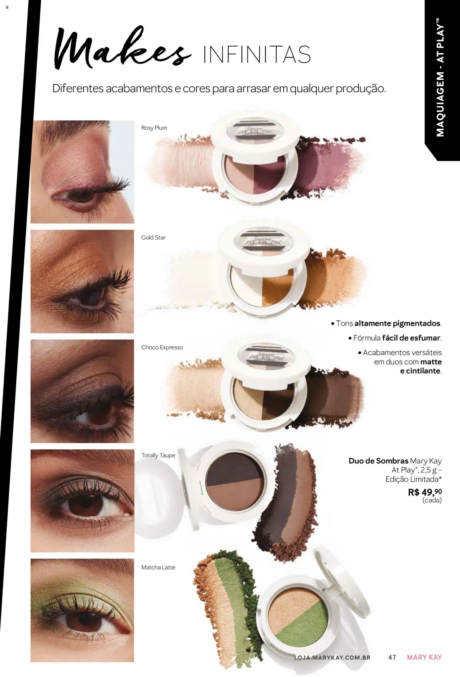 Mary Kay Folheto - válido de 01.03.2026 | Página: 47 | Produtos: Matchá, Maquiagem