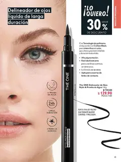 Vista previa de Oriflame campaña 3 2026, nuevo folleto de la tienda, válido en México a partir del 14.02.2026 | Página: 43 | Productos: Lentes, Agua, Maquillaje, Delineador de ojos