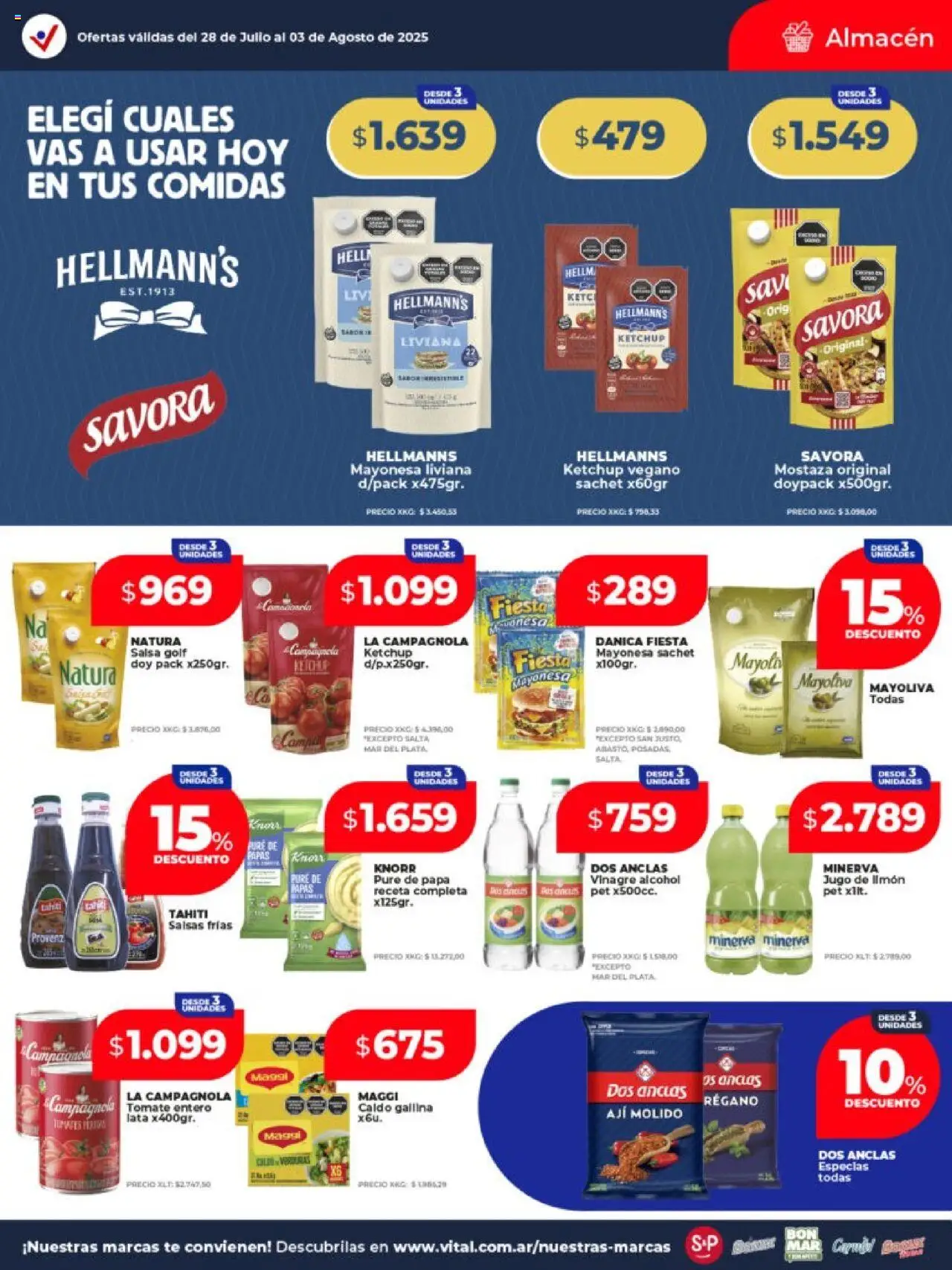 Vital ofertas - Posadas │ válido desde el 28.07.2025 | Página: 17 | Productos: Papa, Mostaza, Tomate, Jugo