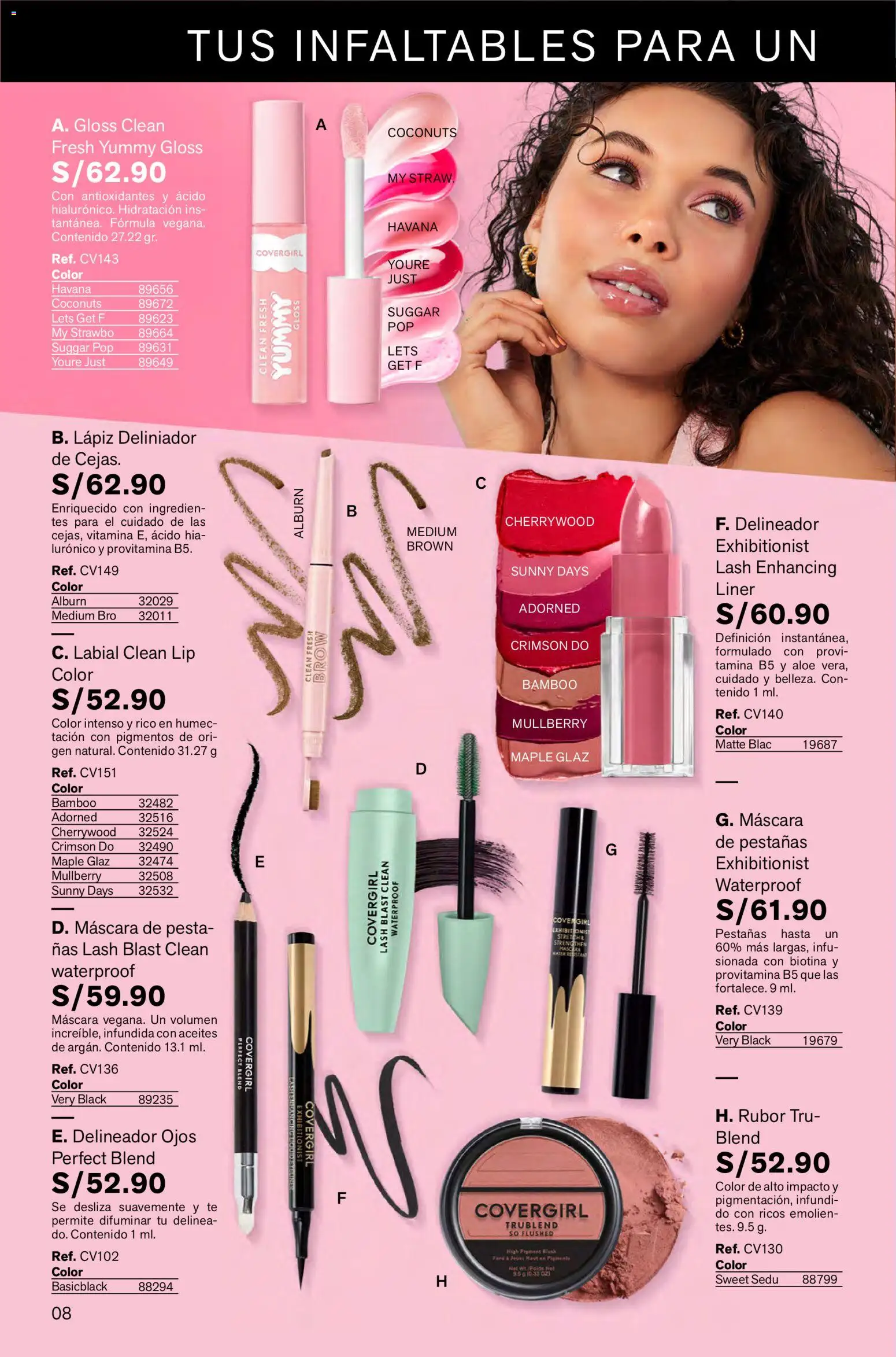 Catálogo Leonisa válido desde 23.10.2025 | Página: 8 | Productos: Máscara, Delineador, Té, Rubor